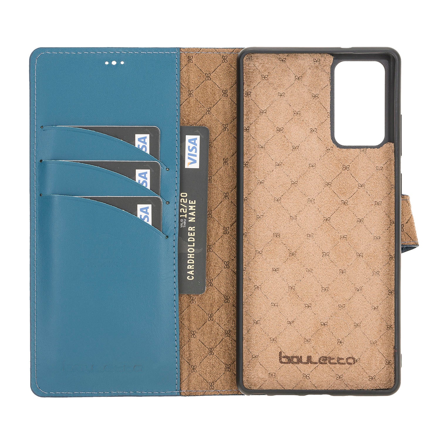 Magic Magnetic Detachable Leather Wallet Case with RFID for Samsung Galaxy Note 20 / Note 20 5G (6.7") - BLUE - saracleather