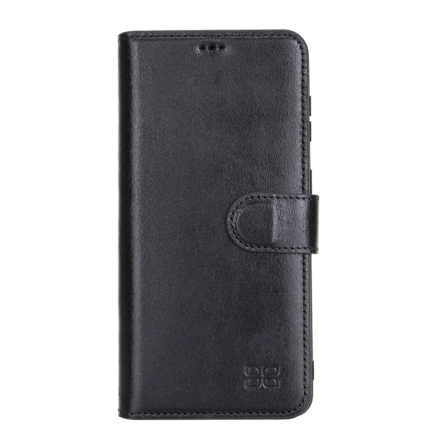 Wallet Folio Leather Case with RFID for Samsung Galaxy S21 5G (6.2") - BLACK - saracleather