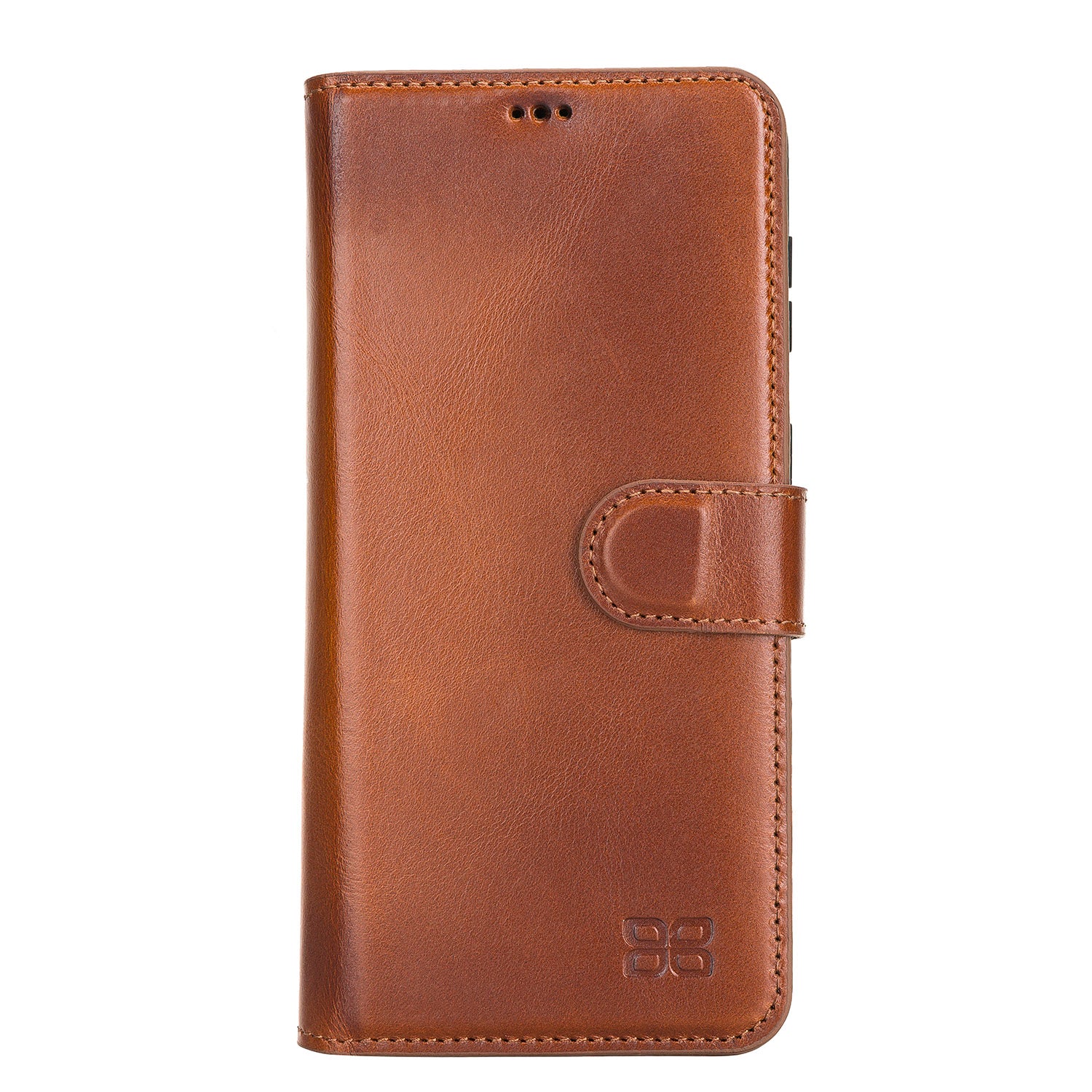 Wallet Folio Leather Case with RFID for Samsung Galaxy S21 5G (6.2") - EFFECT BROWN - saracleather