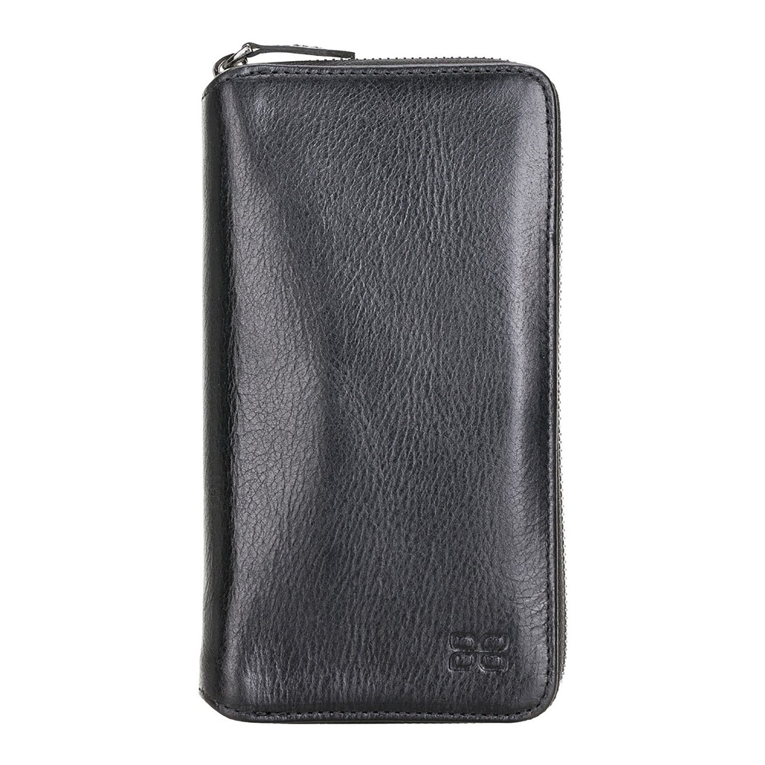 Pouch Magnetic Detachable Leather Wallet Case with RFID for Samsung Galaxy S21 5G (6.2") - BLACK - saracleather