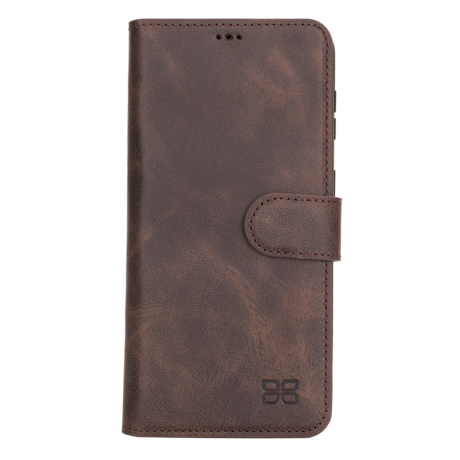 Wallet Folio Leather Case with RFID for Samsung Galaxy S21 5G (6.2") - BROWN - saracleather