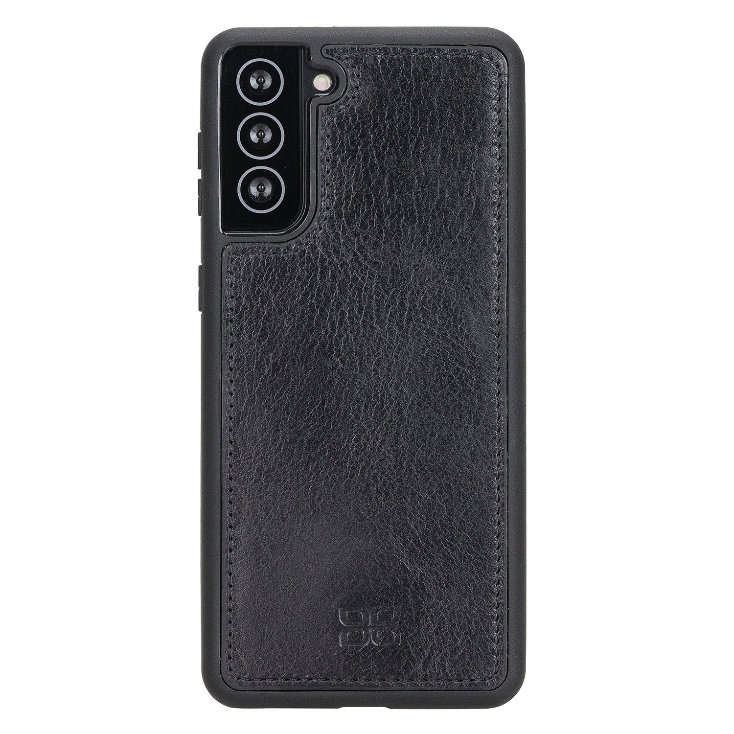 Pouch Magnetic Detachable Leather Wallet Case with RFID for Samsung Galaxy S21 5G (6.2") - BLACK - saracleather