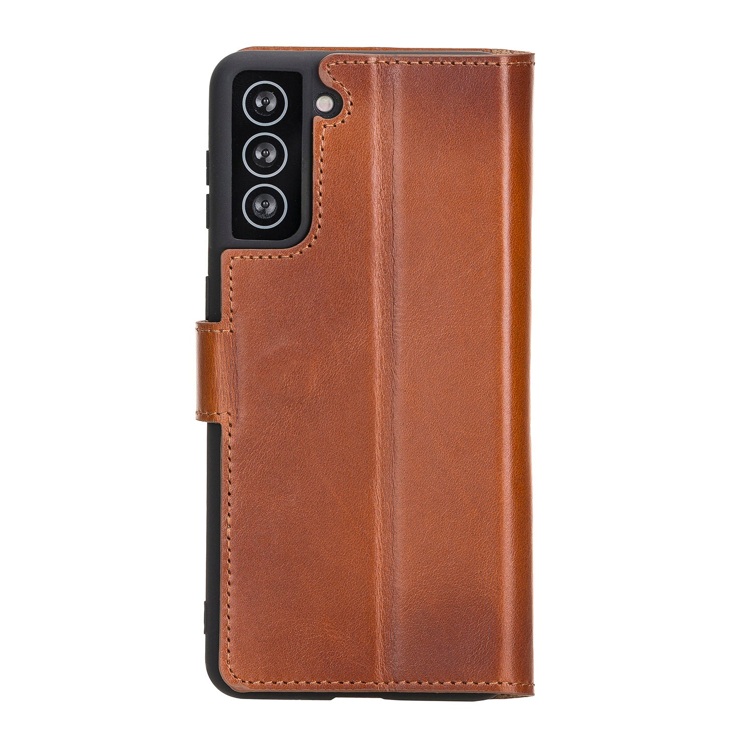 Wallet Folio Leather Case with RFID for Samsung Galaxy S21 5G (6.2") - EFFECT BROWN - saracleather