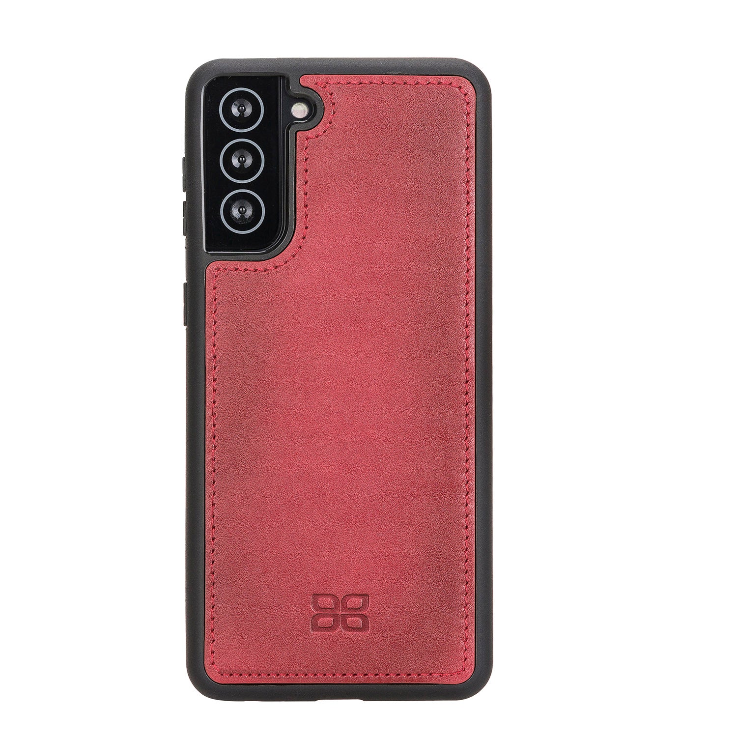 Magic Magnetic Detachable Leather Wallet Case with RFID for Samsung Galaxy S21 5G (6.2") - RED - saracleather