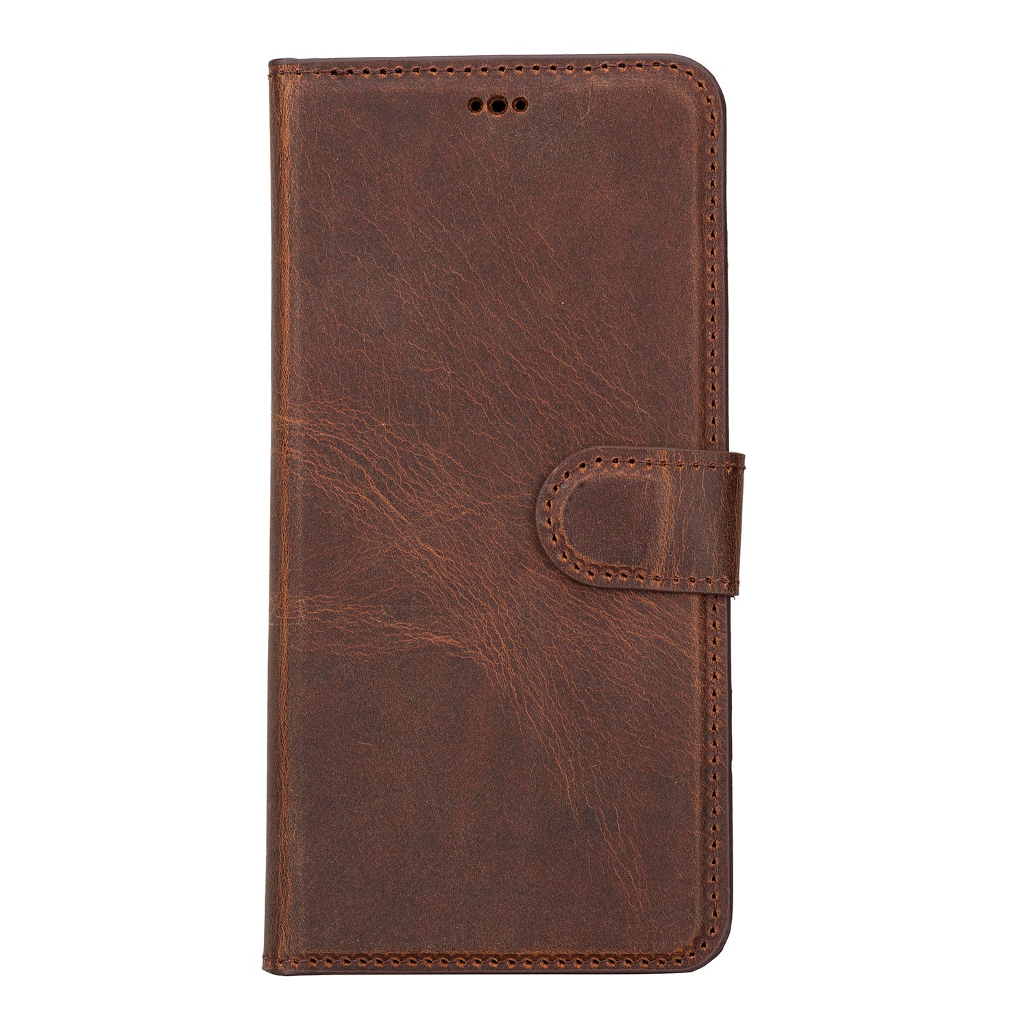 Magic Magnetic Detachable Leather RFID Blocker Wallet Case for Samsung Galaxy S23 (6.1") - BROWN