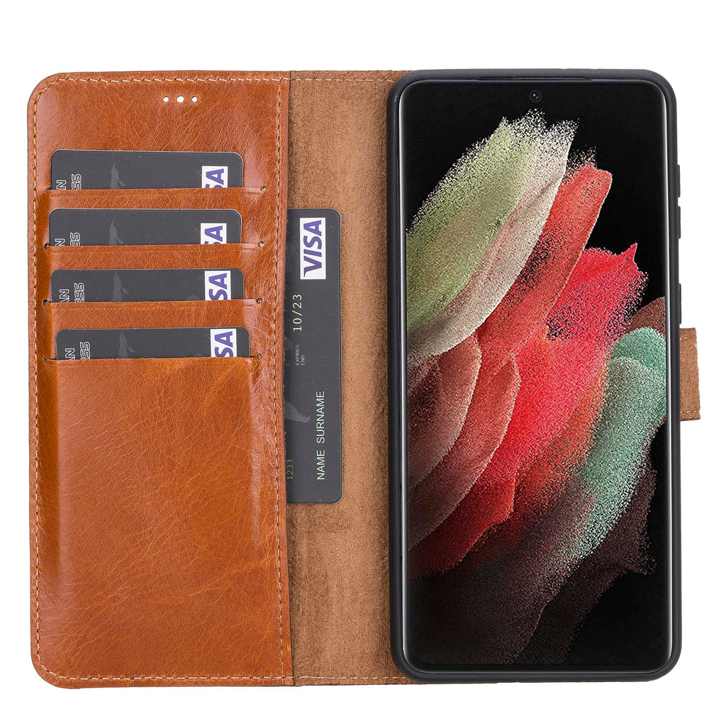 Magic Magnetic Detachable Leather Wallet Case for Samsung Galaxy S21 P ...