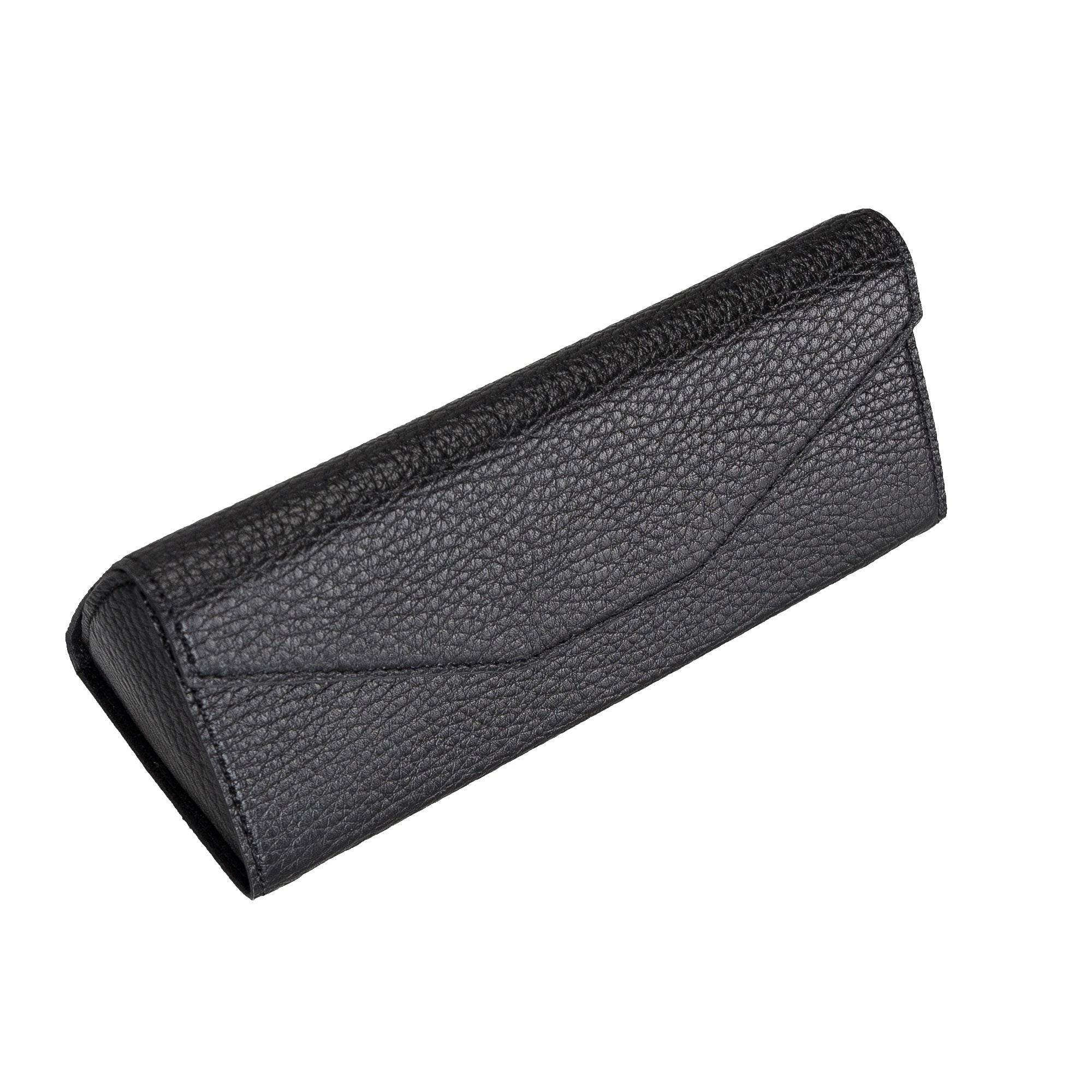 Smart Leather Glasses Case - BLACK - saracleather