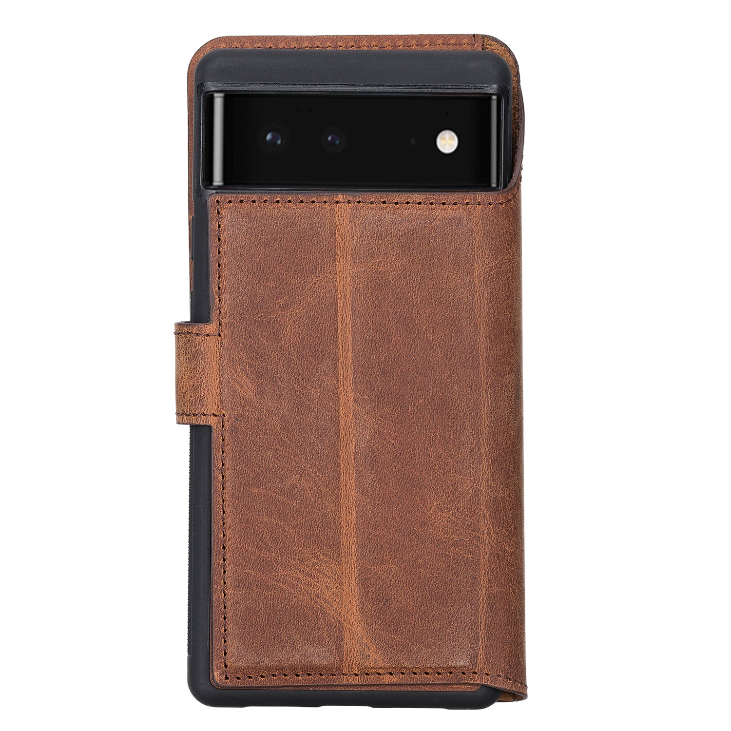 Magic Magnetic Detachable Leather RFID Blocker Wallet Case for Google Pixel 6 (6.4") - BROWN