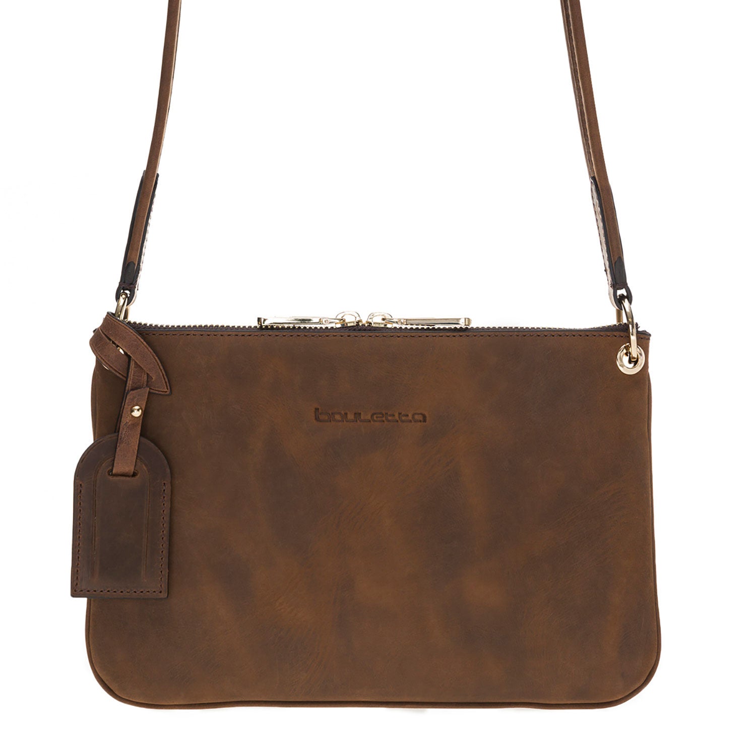 Jane Leather Handbag - BROWN - saracleather