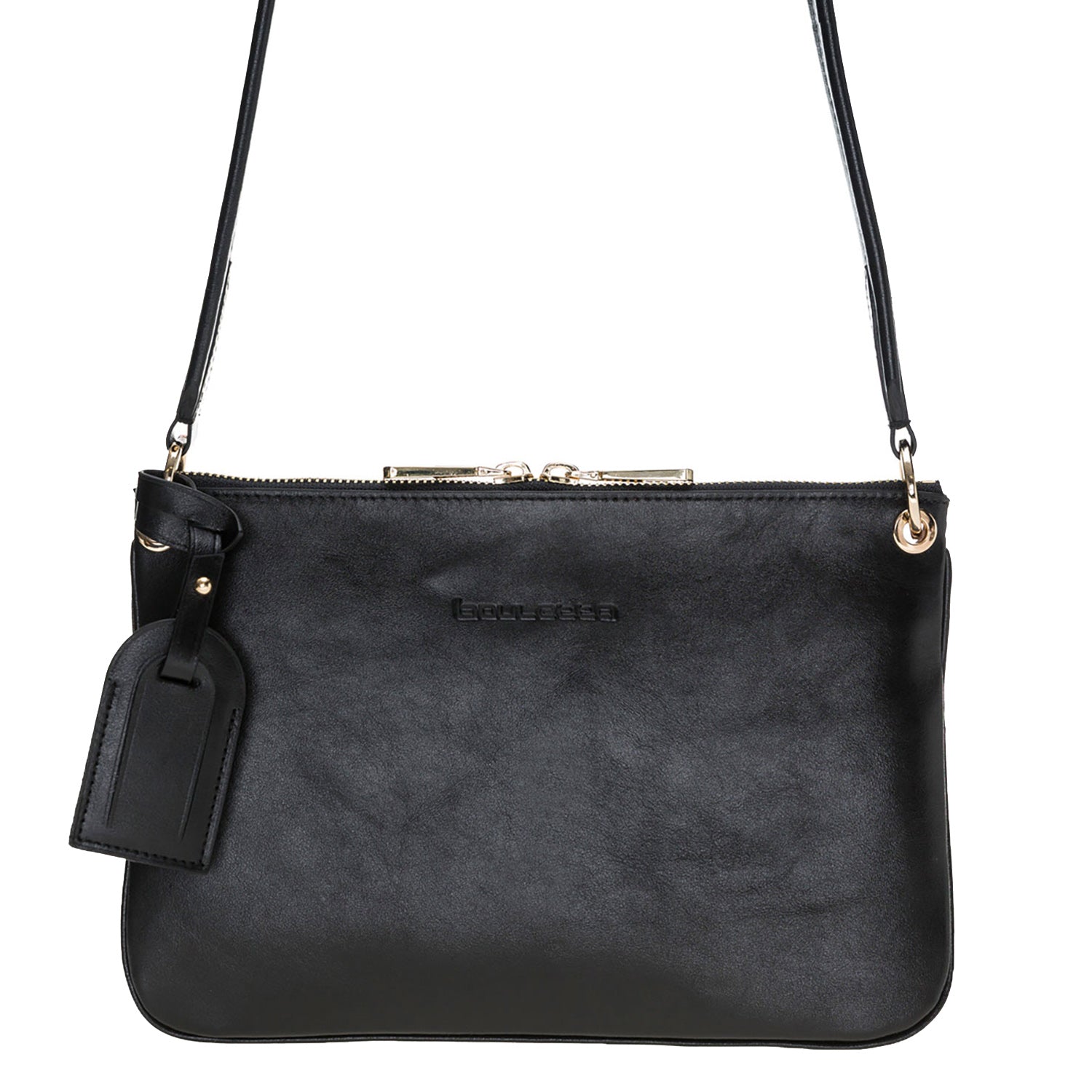 Jane Leather Handbag - BLACK - saracleather