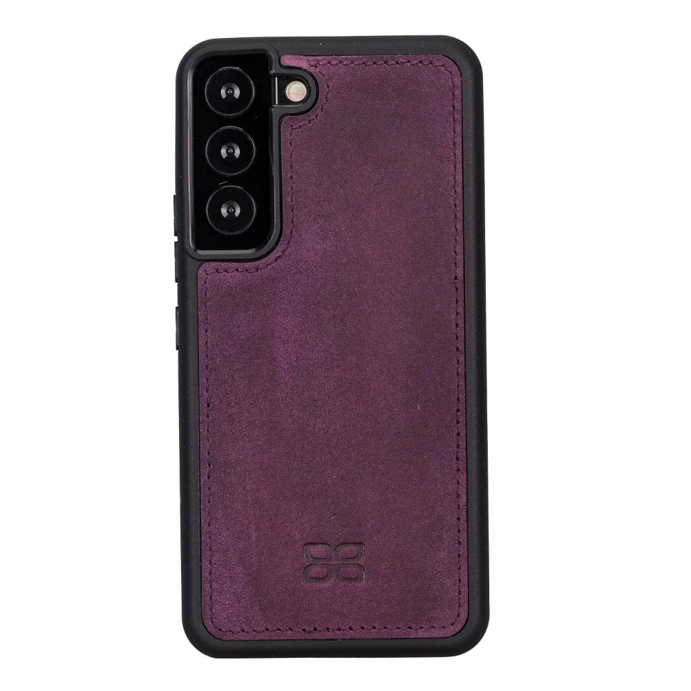 Magic Magnetic Detachable Leather RFID Blocker Wallet Case for Samsung Galaxy S22 (6.1") - PURPLE