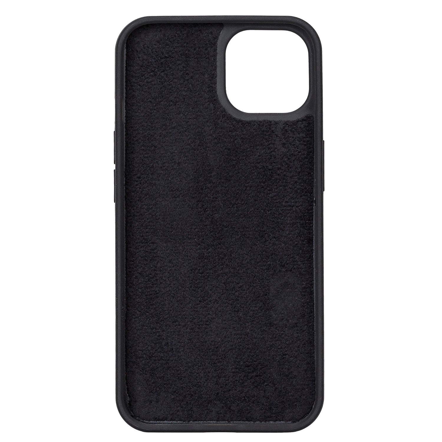 Santa Magnetic Detachable Leather Wallet Case for iPhone 13 (6.1") - BLACK - saracleather