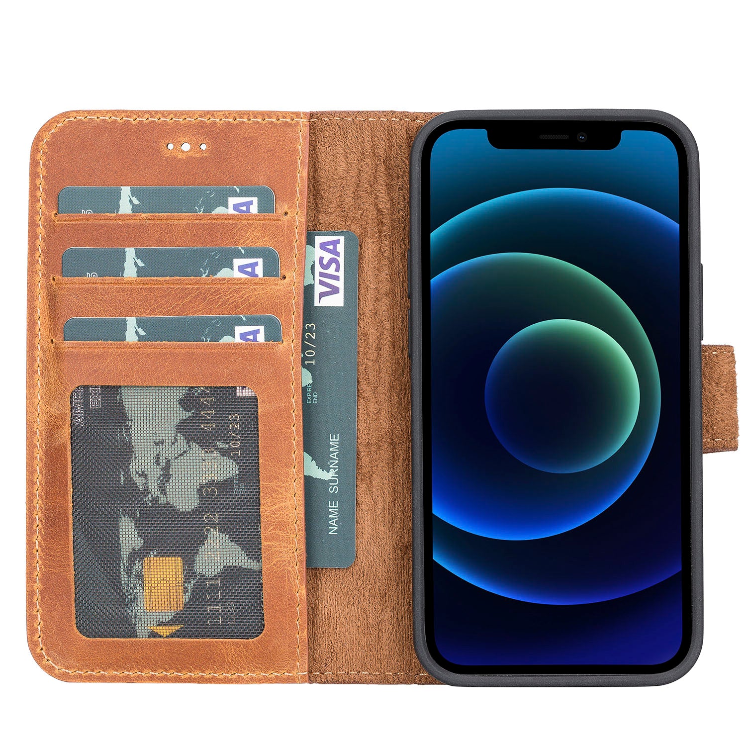 Magic Magnetic Detachable Leather Wallet Case with RFID for iPhone