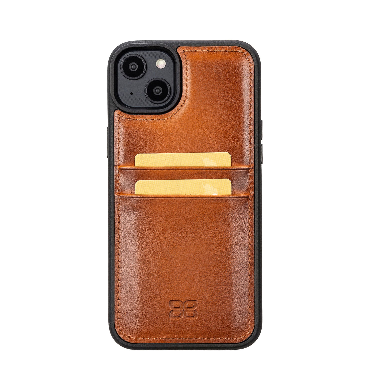 Flex Cover Leather Back Case with Card Holder for iPhone 14 (6.1") - EFFECT TAN