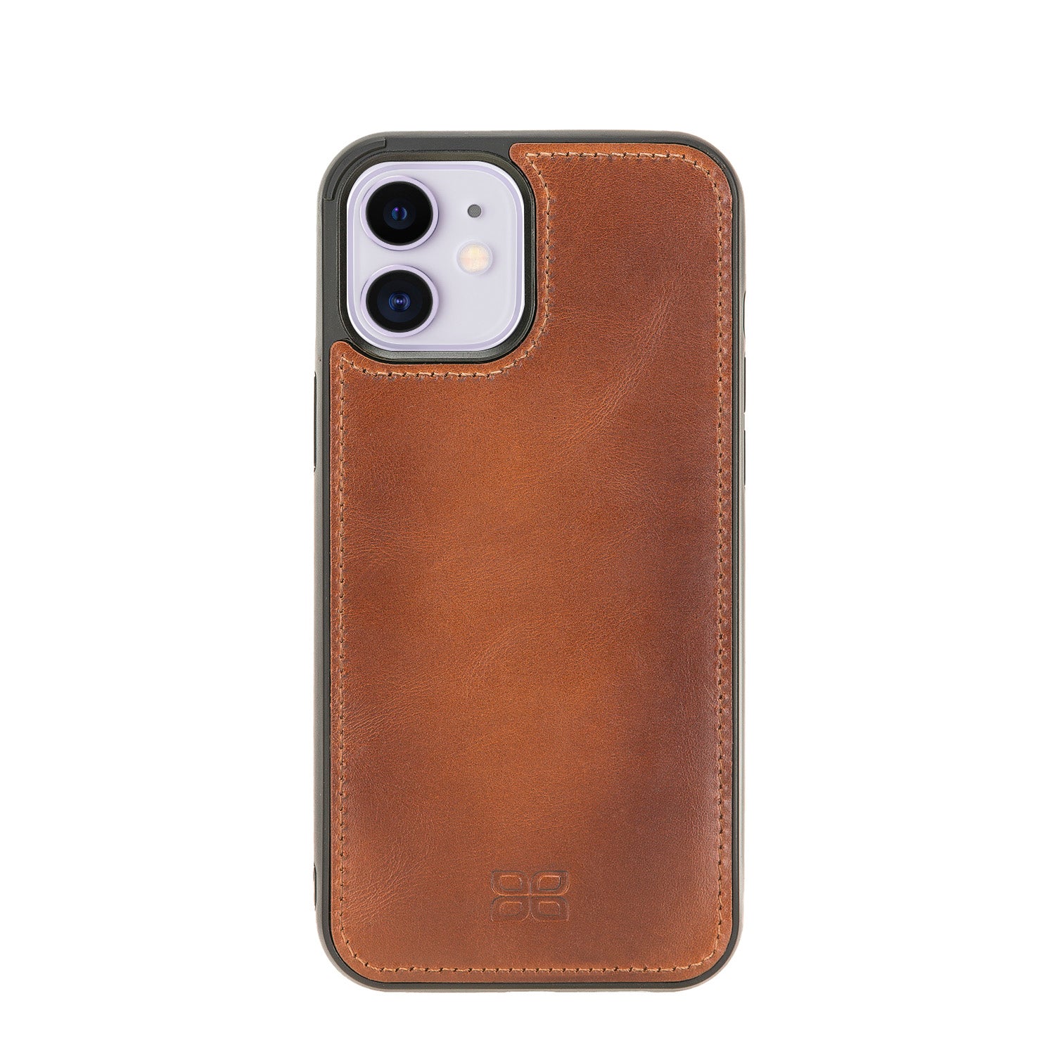 Magic Magnetic Detachable Leather Wallet Case with RFID for iPhone 12 (6.1") - EFFECT BROWN - saracleather