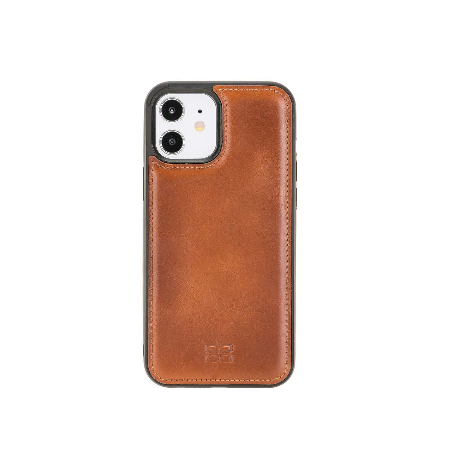 Flex Cover Leather Back Case for iPhone 12 Mini (5.4") - EFFECT BROWN - saracleather