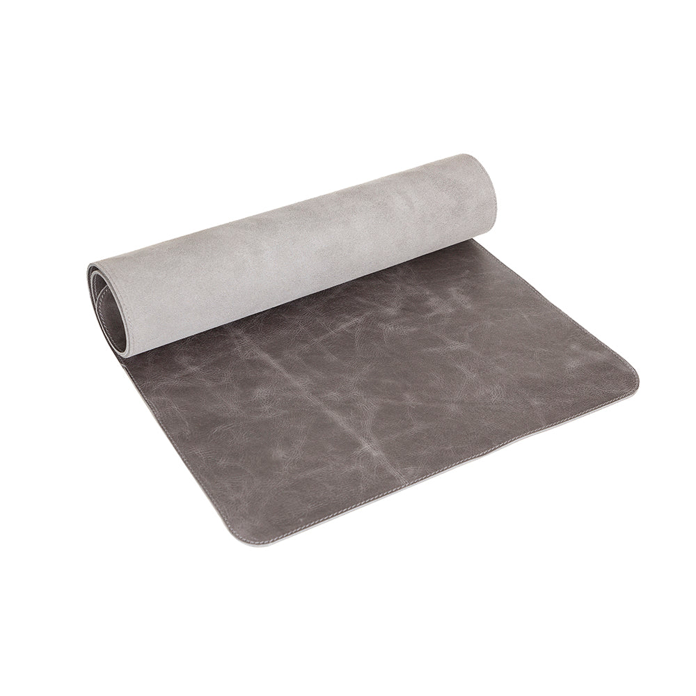 Leather Desk Mat - GRAY - saracleather