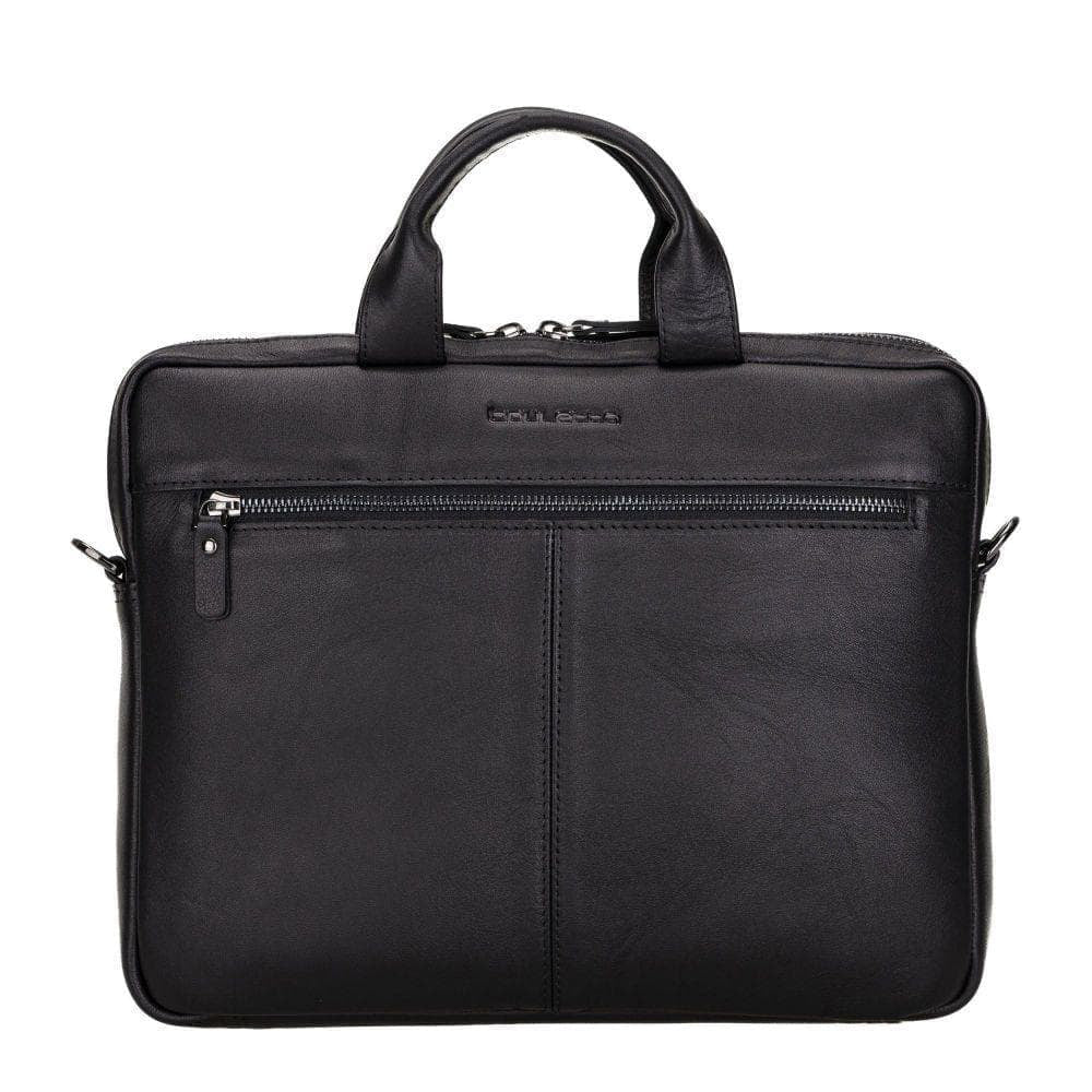 Apollo Leather Laptop Bag 13 Inch - BLACK - saracleather