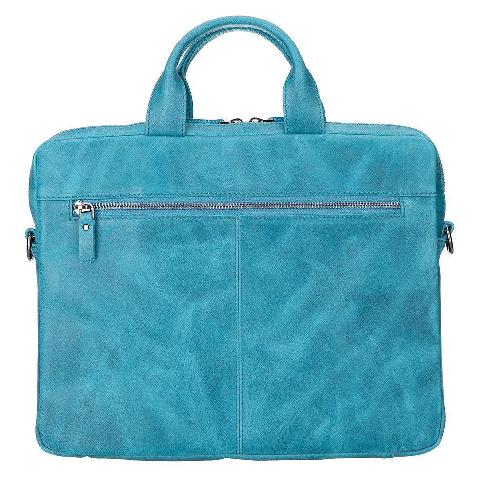 Apollo Leather Laptop Bag 13 Inch - BLUE - saracleather