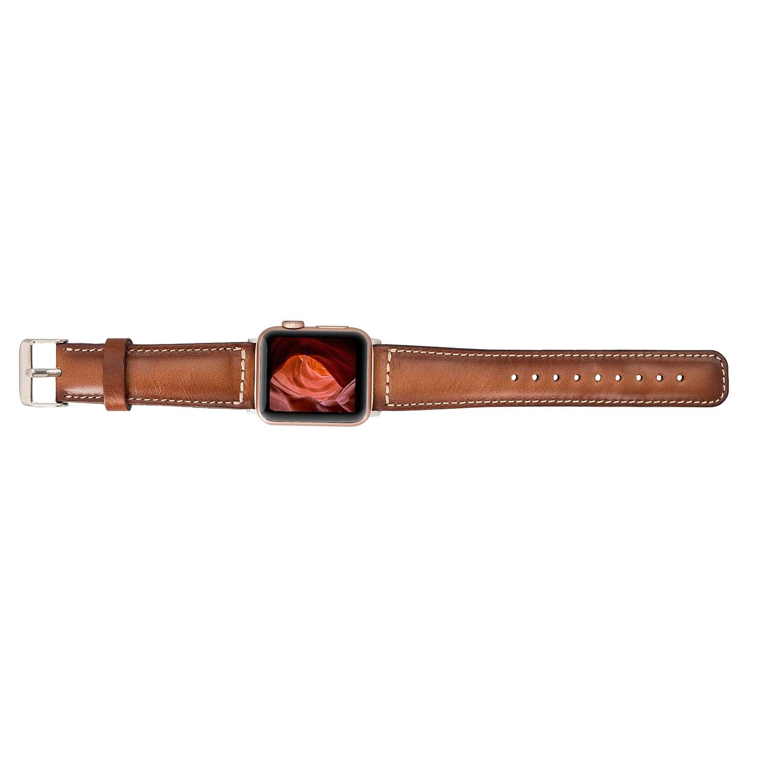 Full Grain Leather Band for Apple Watch - EFFECT BROWN