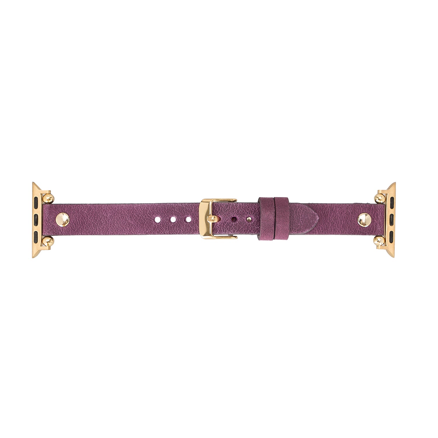 Ferro Strap - Full Grain Leather Band for Apple Watch - PURPLE