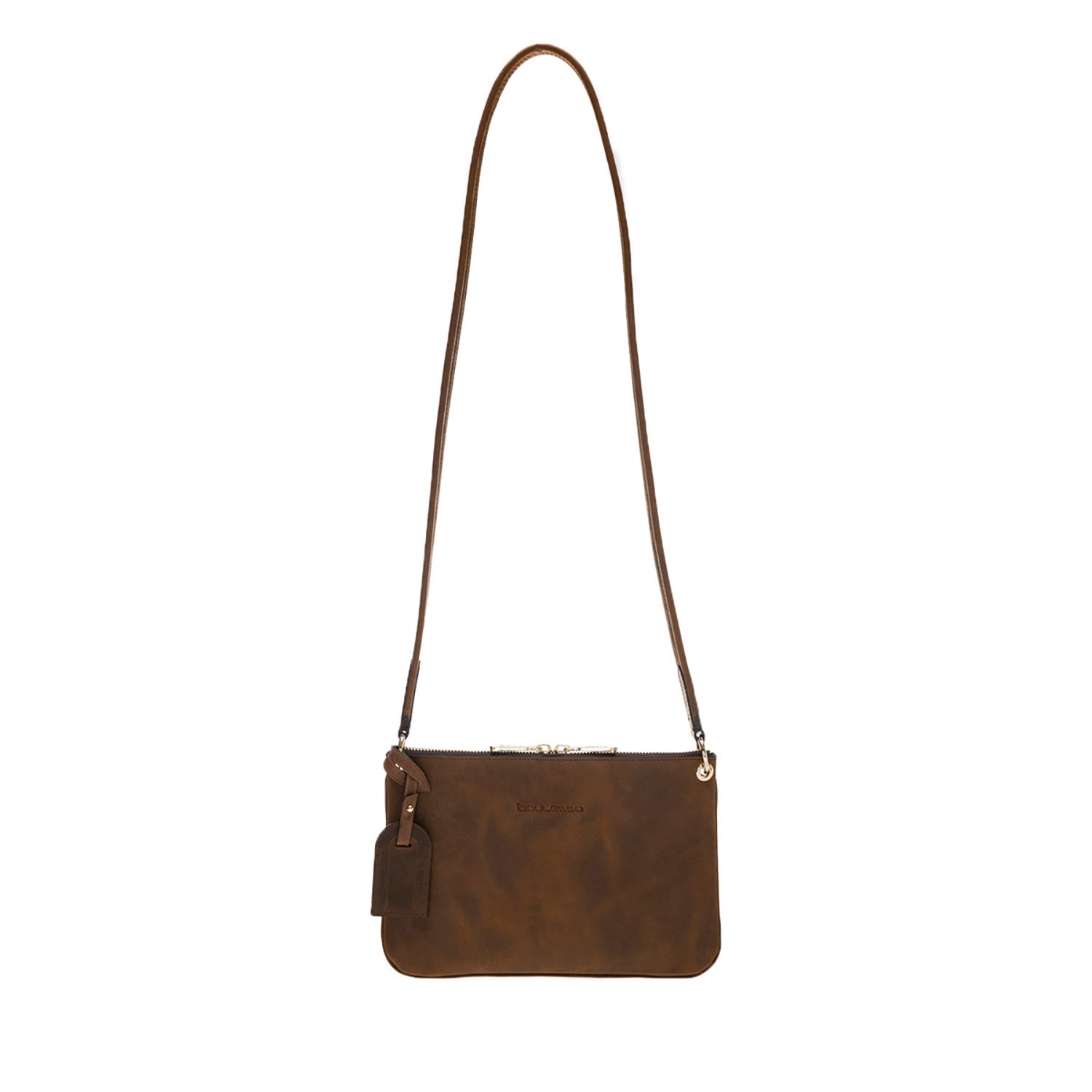 Jane Leather Handbag - BROWN - saracleather