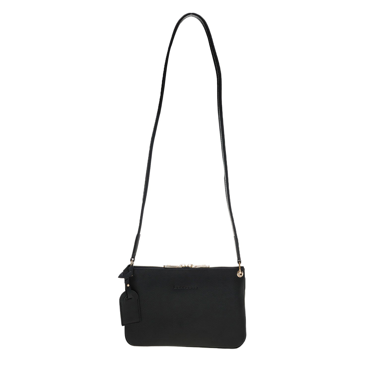 Jane Leather Handbag - FLOATER BLACK - saracleather