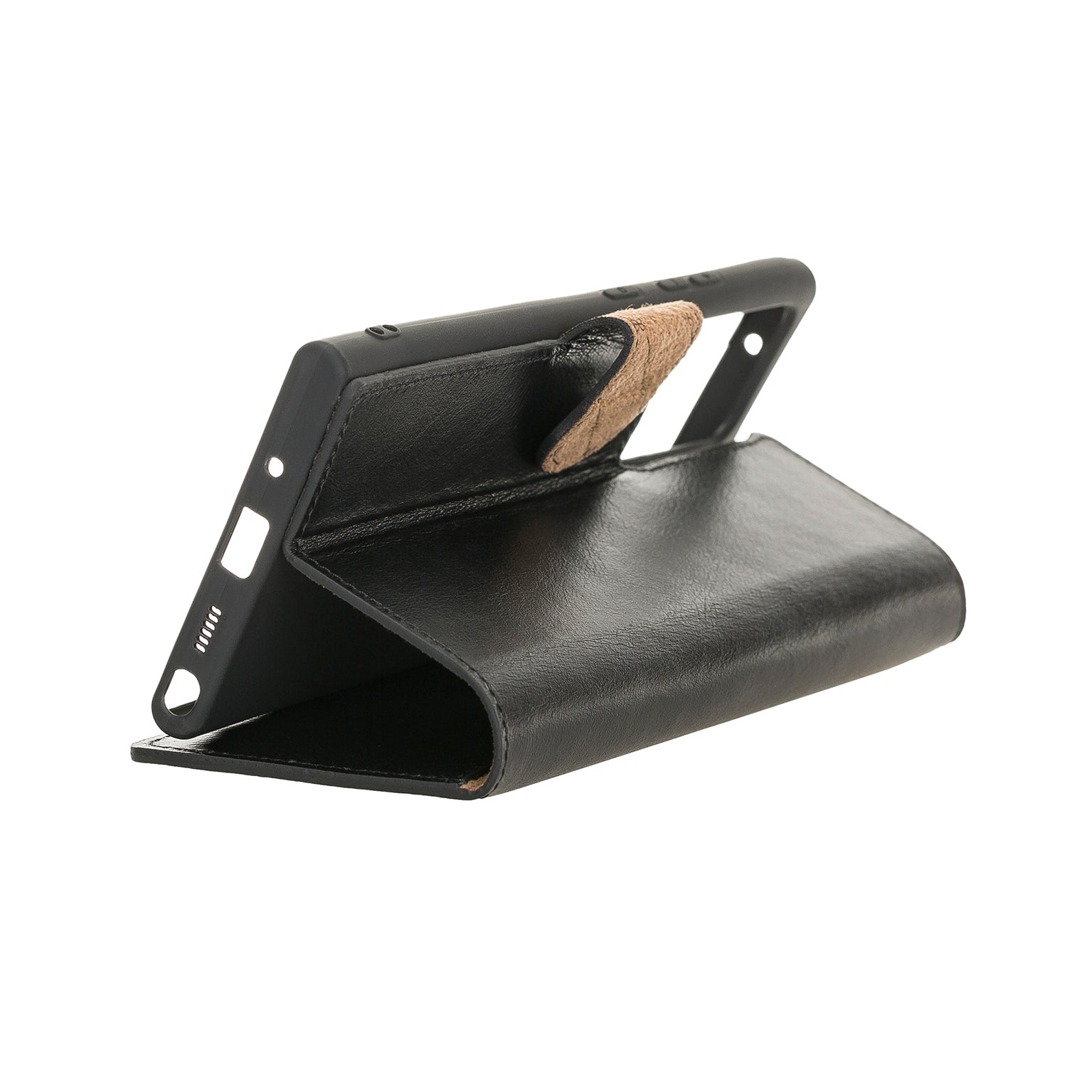 Magic Magnetic Detachable Leather Wallet Case with RFID for Samsung Galaxy Note 20 / Note 20 5G (6.7") - BLACK - saracleather