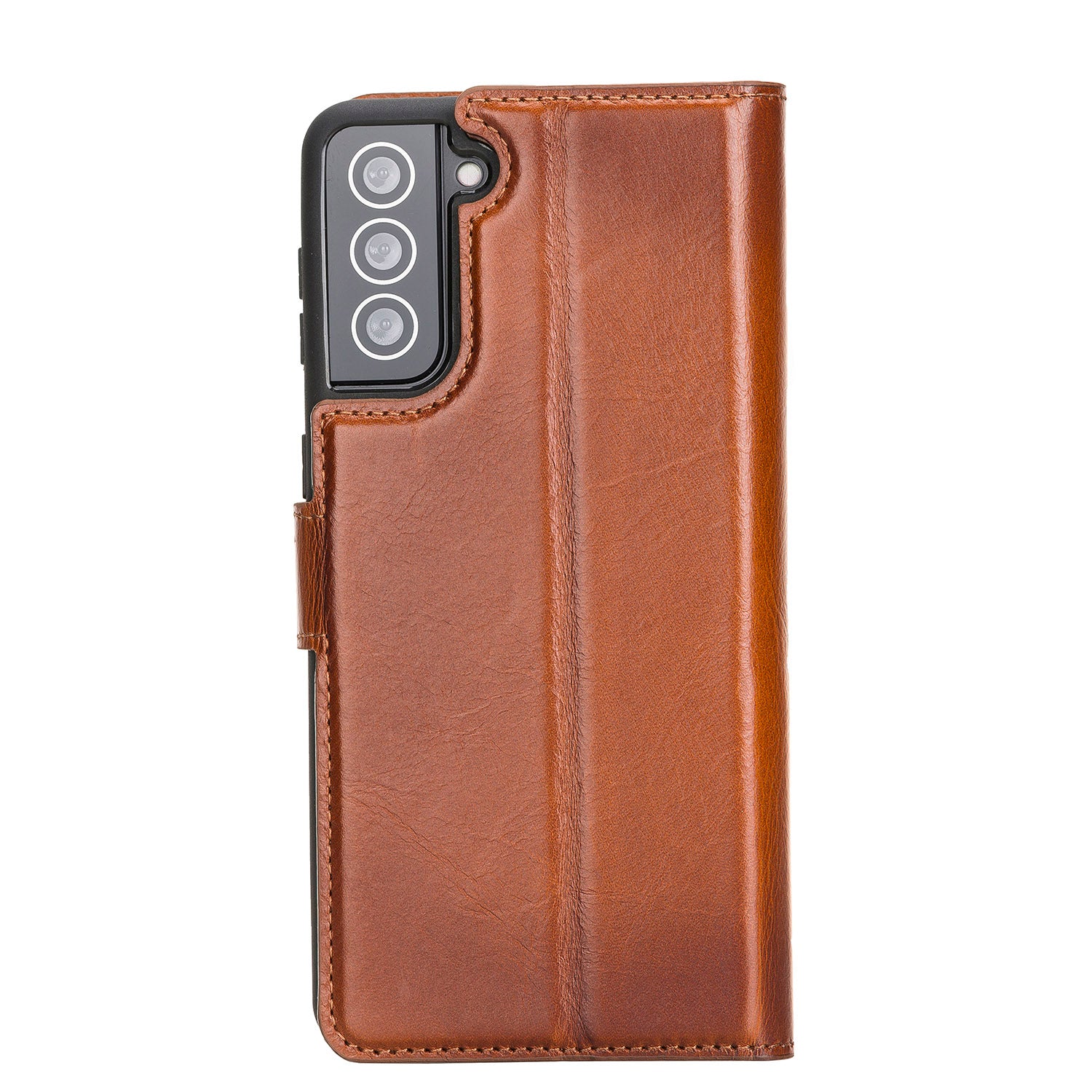 Magic Magnetic Detachable Leather Wallet Case with RFID for Samsung Galaxy S21 5G (6.2") - EFFECT BROWN - saracleather