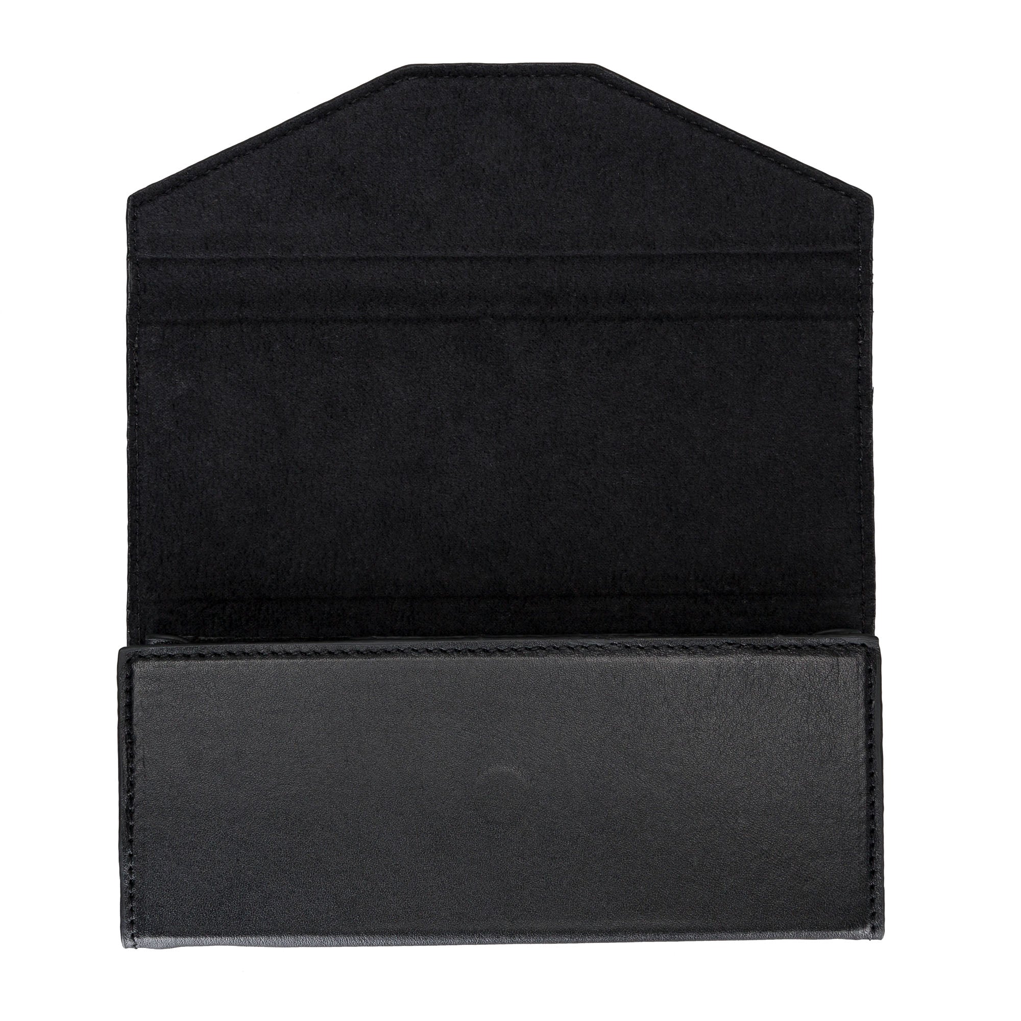 Smart Leather Glasses Case - BLACK - saracleather