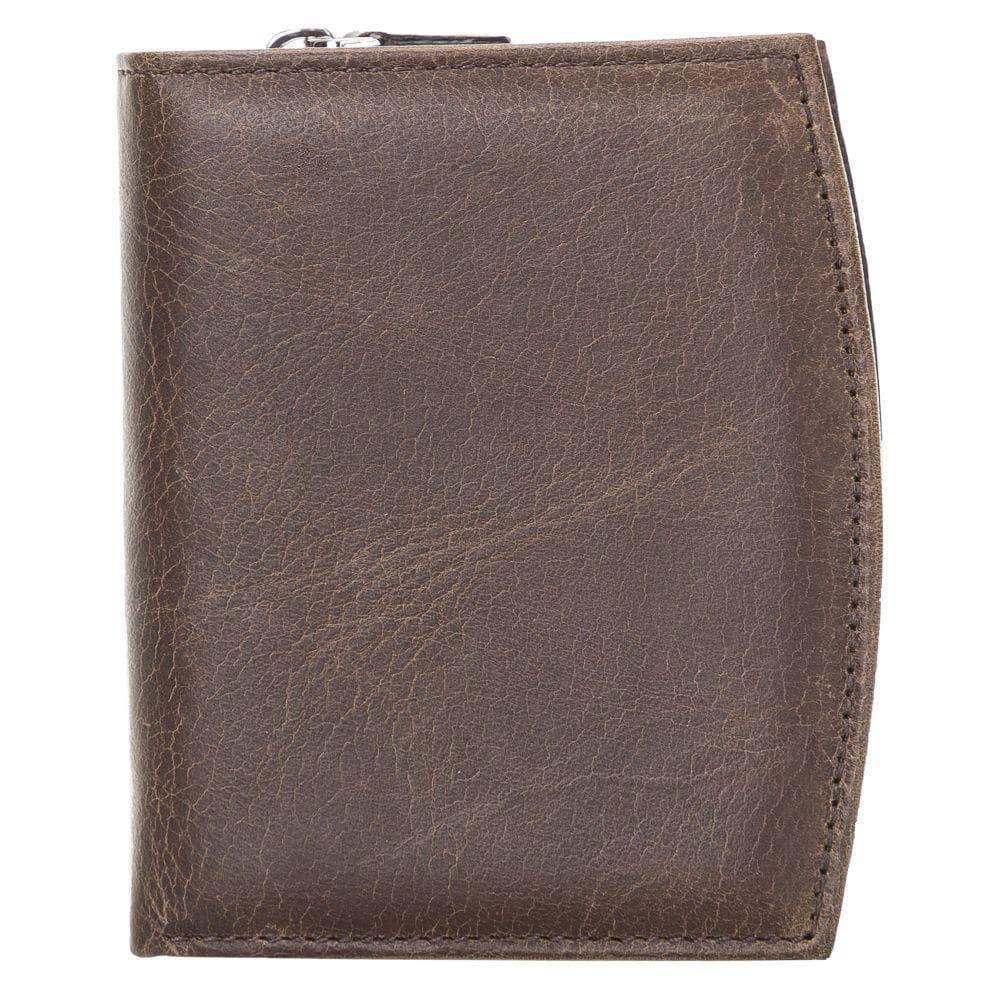 Vero Women's Leather Zipper Wallet - BROWN - saracleather