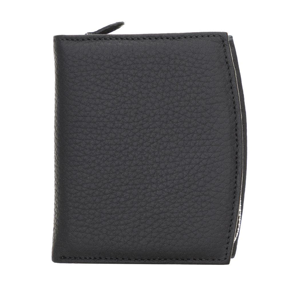 Vero Women's Leather Zipper Wallet - BLACK - saracleather