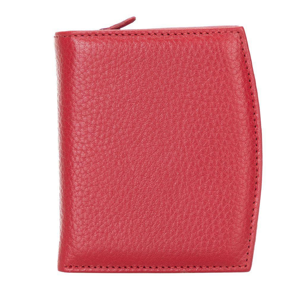 Vero Women's Leather Zipper Wallet - RED - saracleather