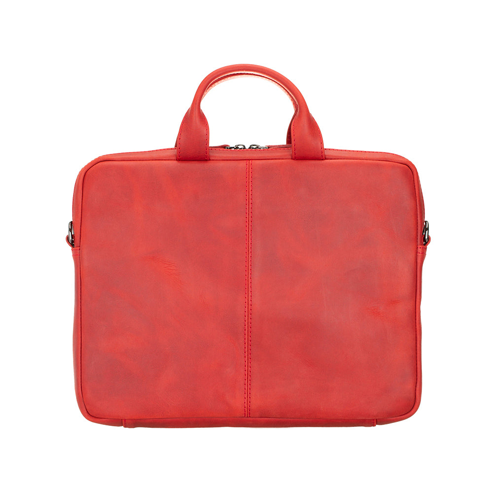 Apollo Leather Laptop Bag 13 Inch - RED - saracleather