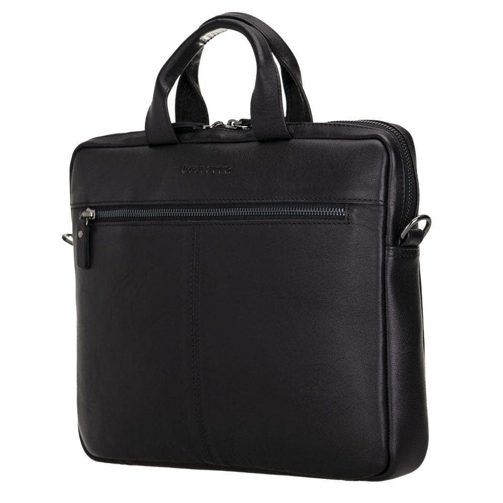 Apollo Leather Laptop Bag 13 Inch - BLACK - saracleather