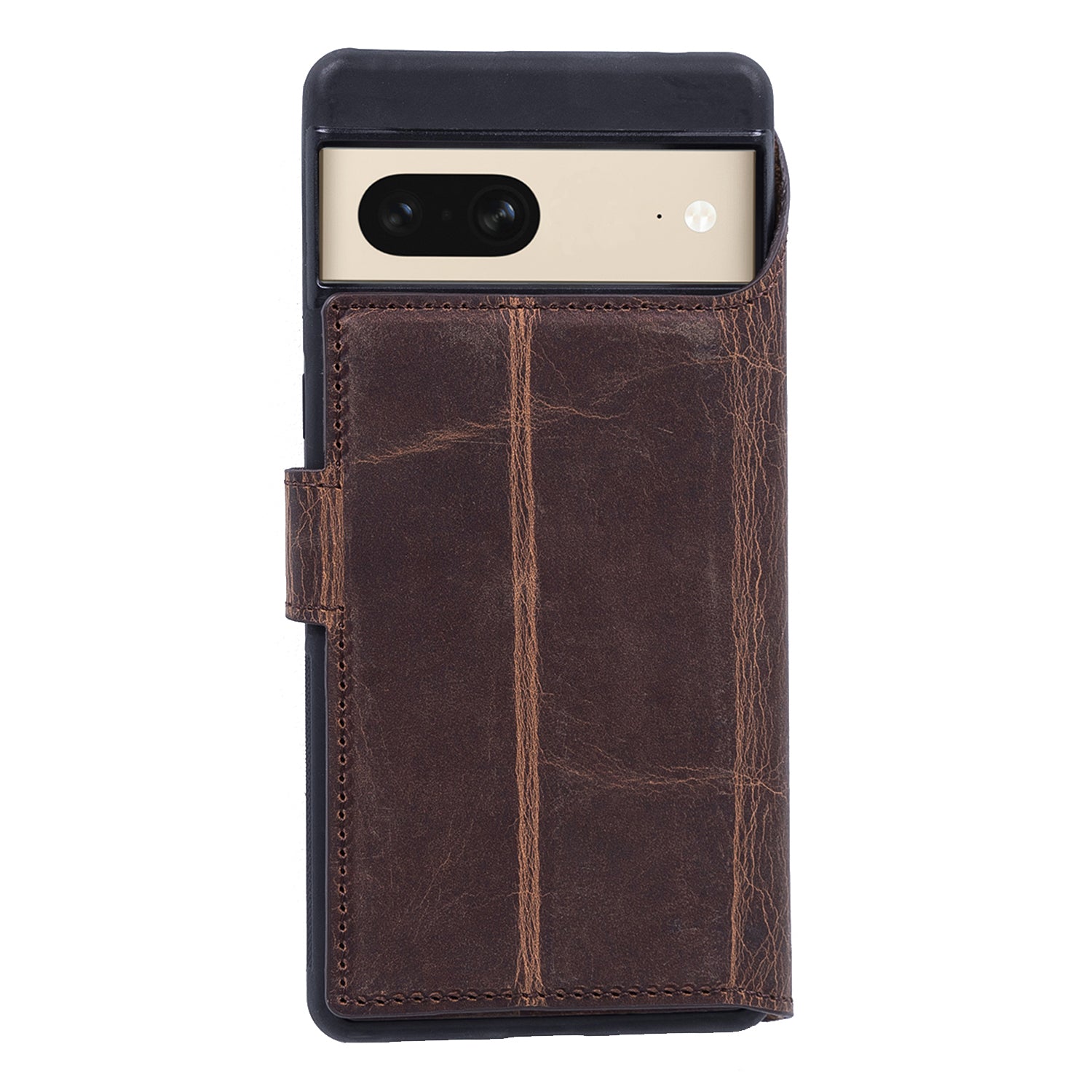 Magic Magnetic Detachable Leather RFID Blocker Wallet Case for Google Pixel 7 (6.3") - BROWN