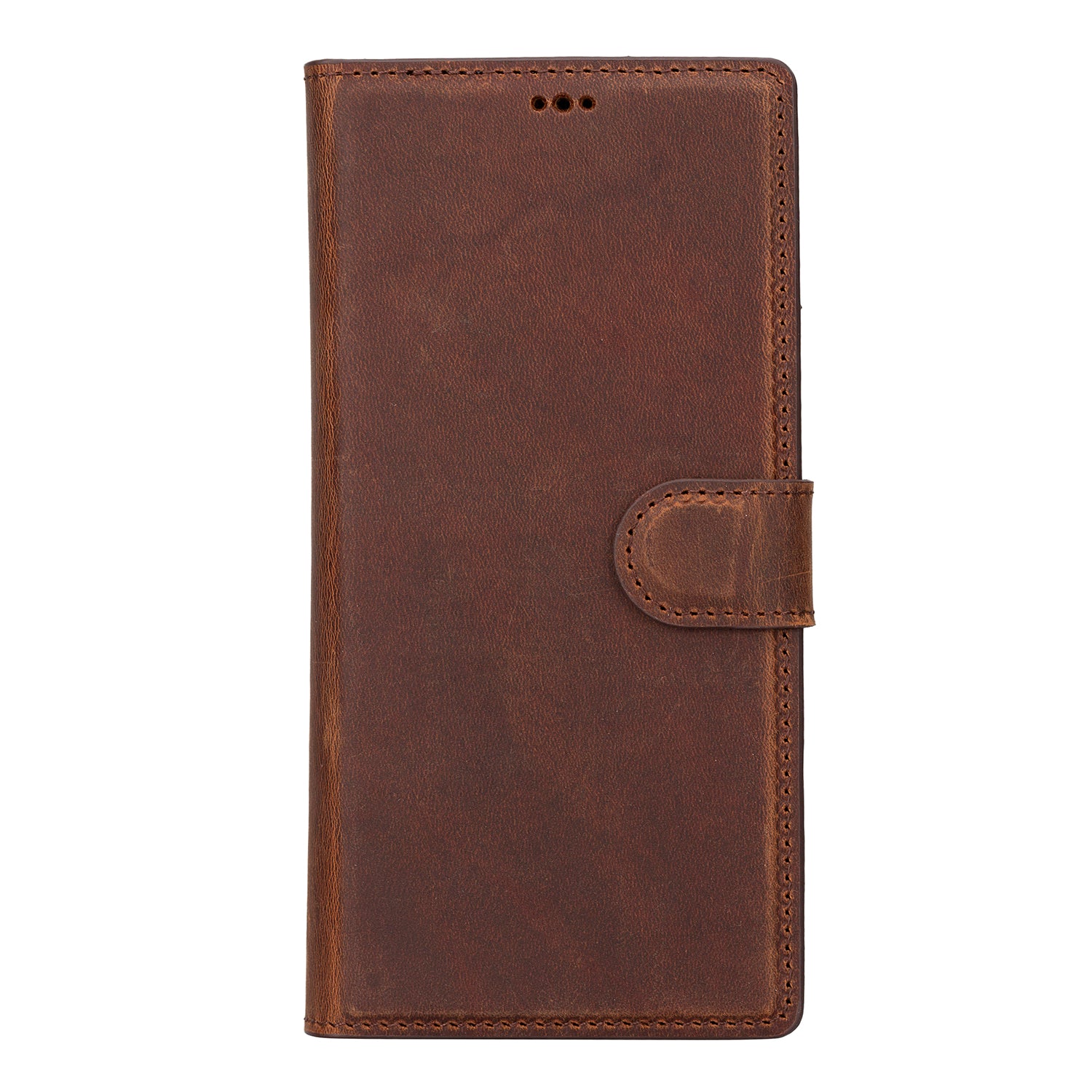 Magic Magnetic Detachable Leather RFID Blocker Wallet Case for Samsung Galaxy S23 Ultra (6.8") - BROWN