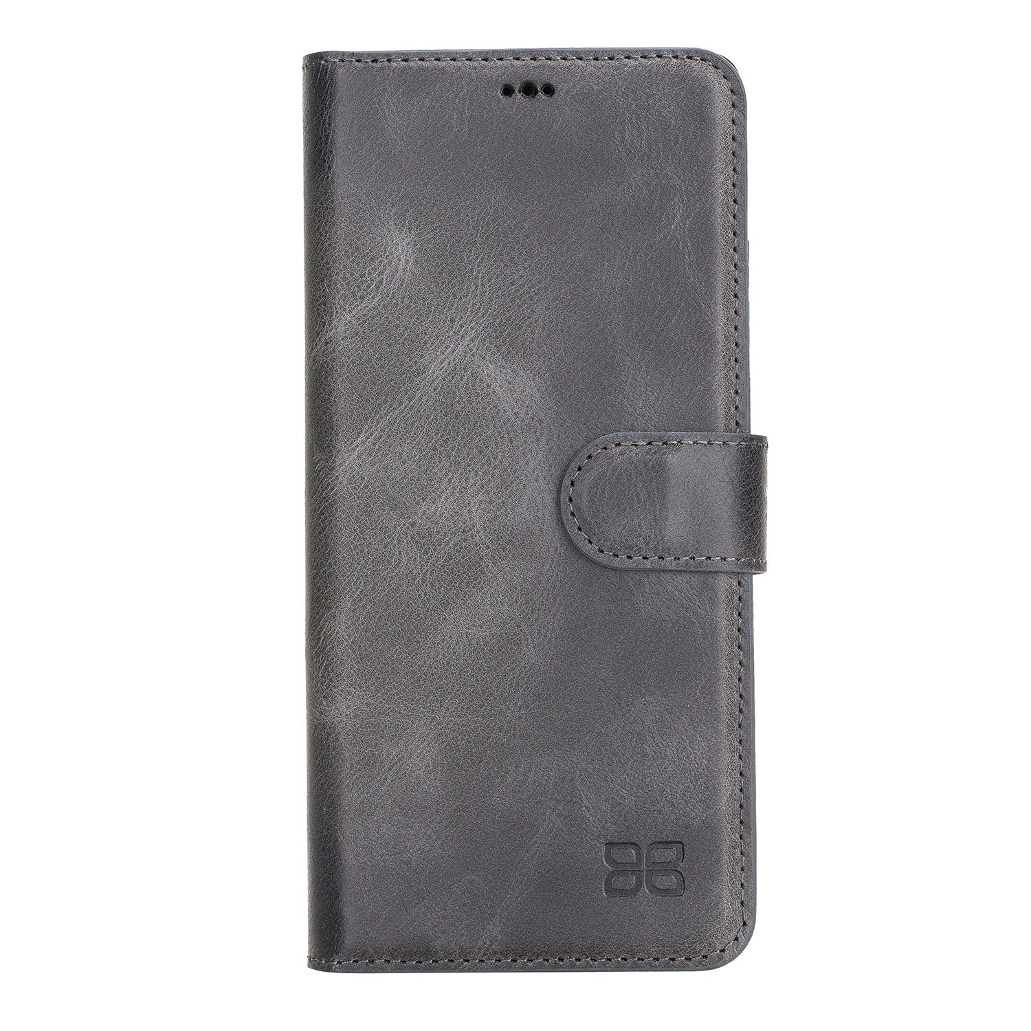 Magic Magnetic Detachable Leather Wallet Case with RFID for Samsung Galaxy S21 5G (6.2") - GRAY - saracleather