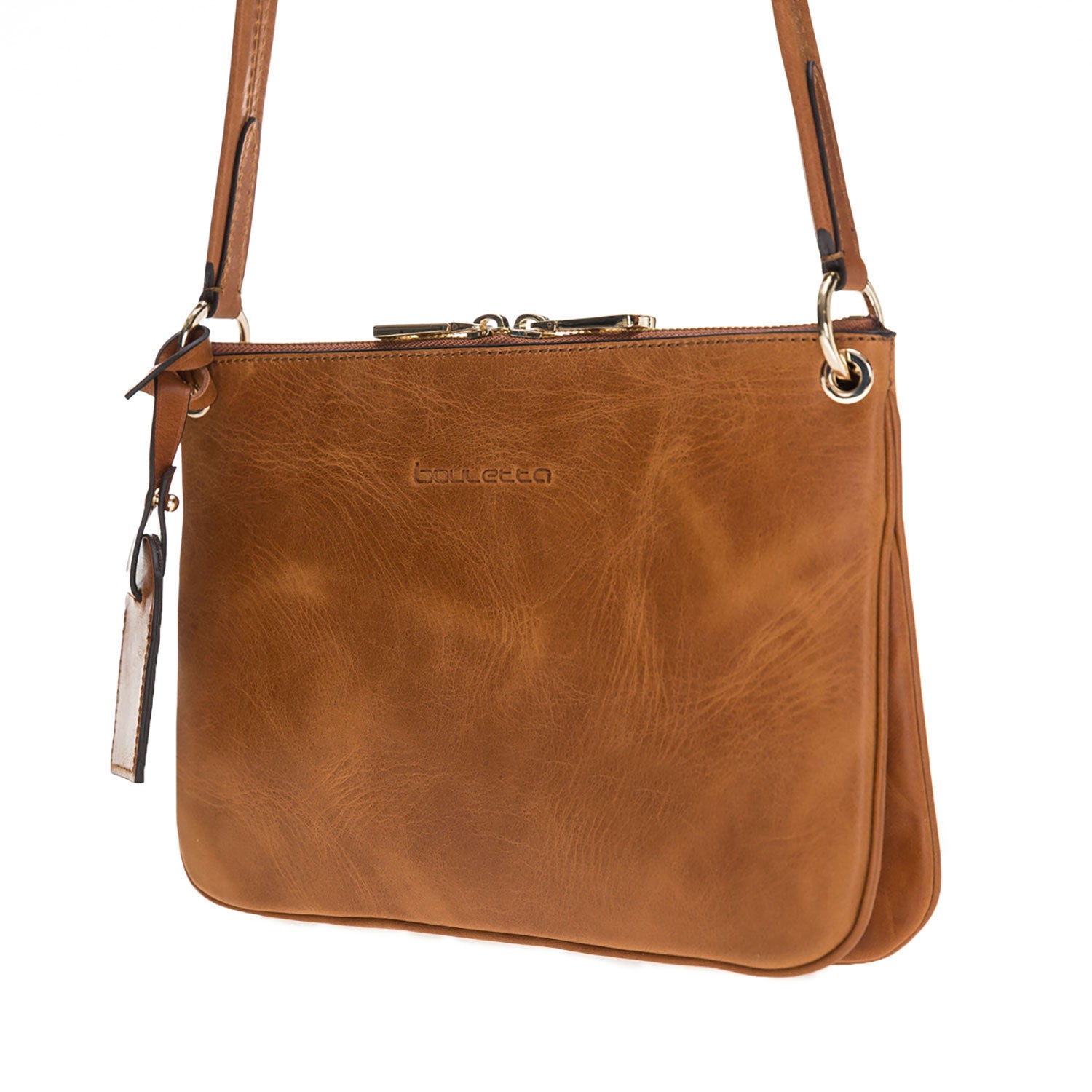 Jane Leather Handbag - TAN - saracleather