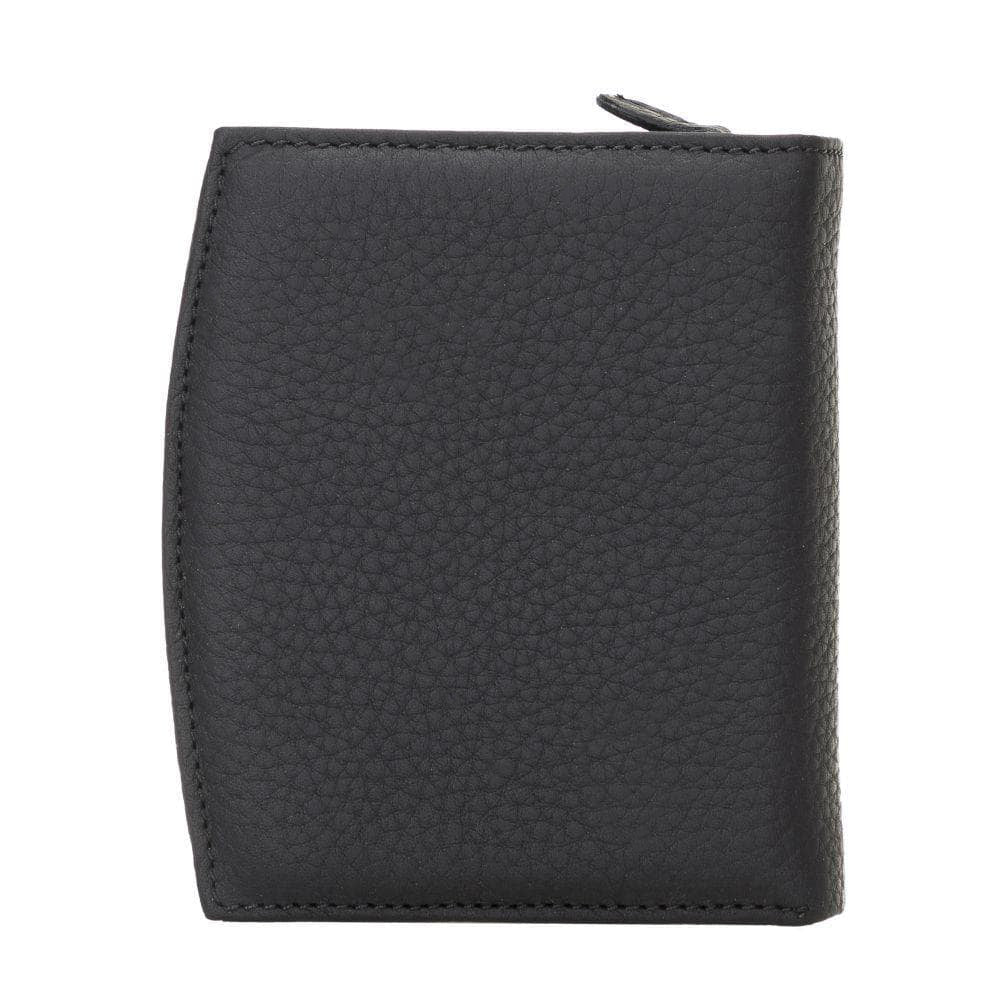 Vero Women's Leather Zipper Wallet - BLACK - saracleather