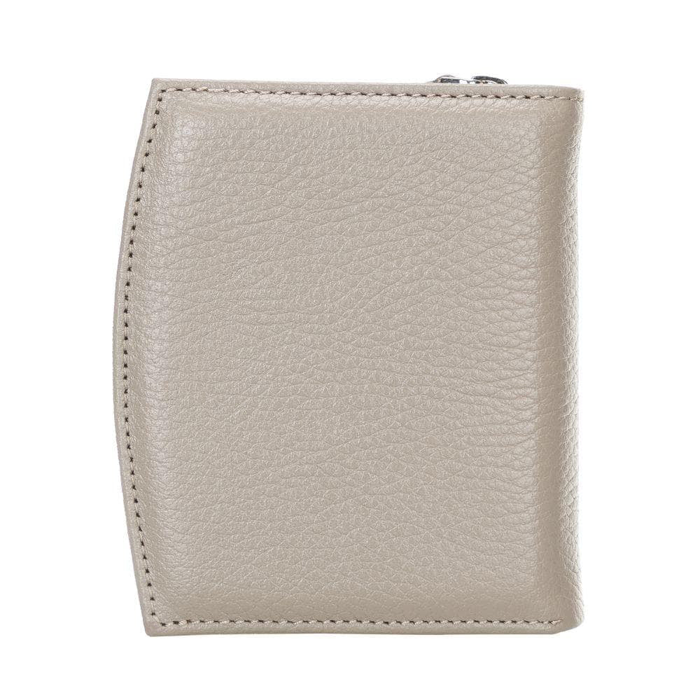 Vero Women's Leather Zipper Wallet - GRAY - saracleather