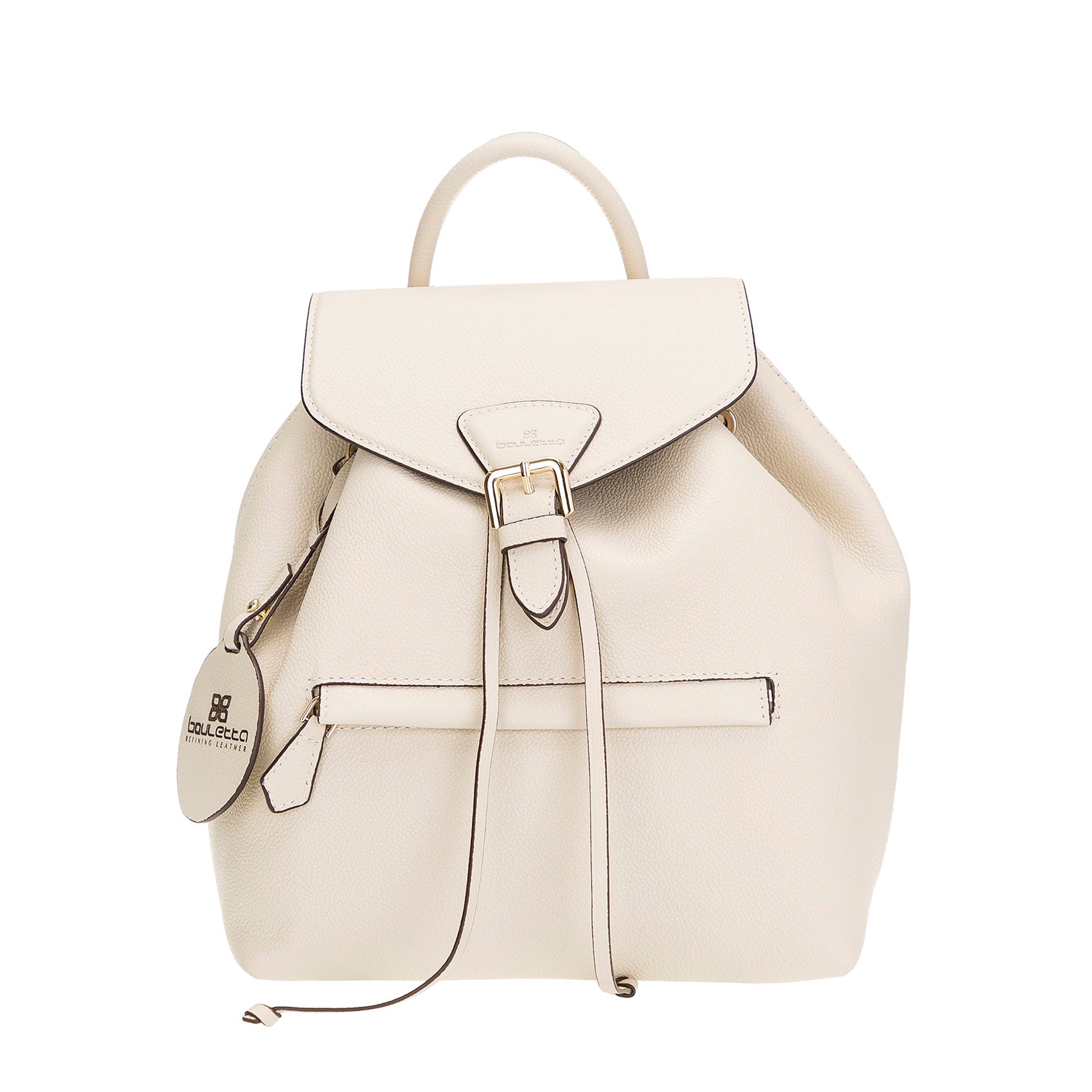 Eleni Women's Leather Bag - BEIGE - saracleather