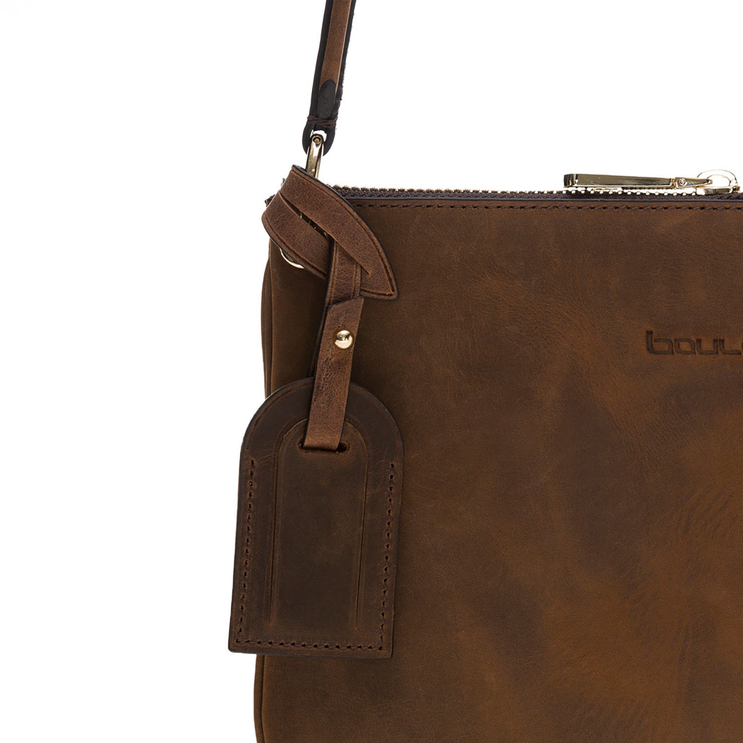 Jane Leather Handbag - BROWN - saracleather