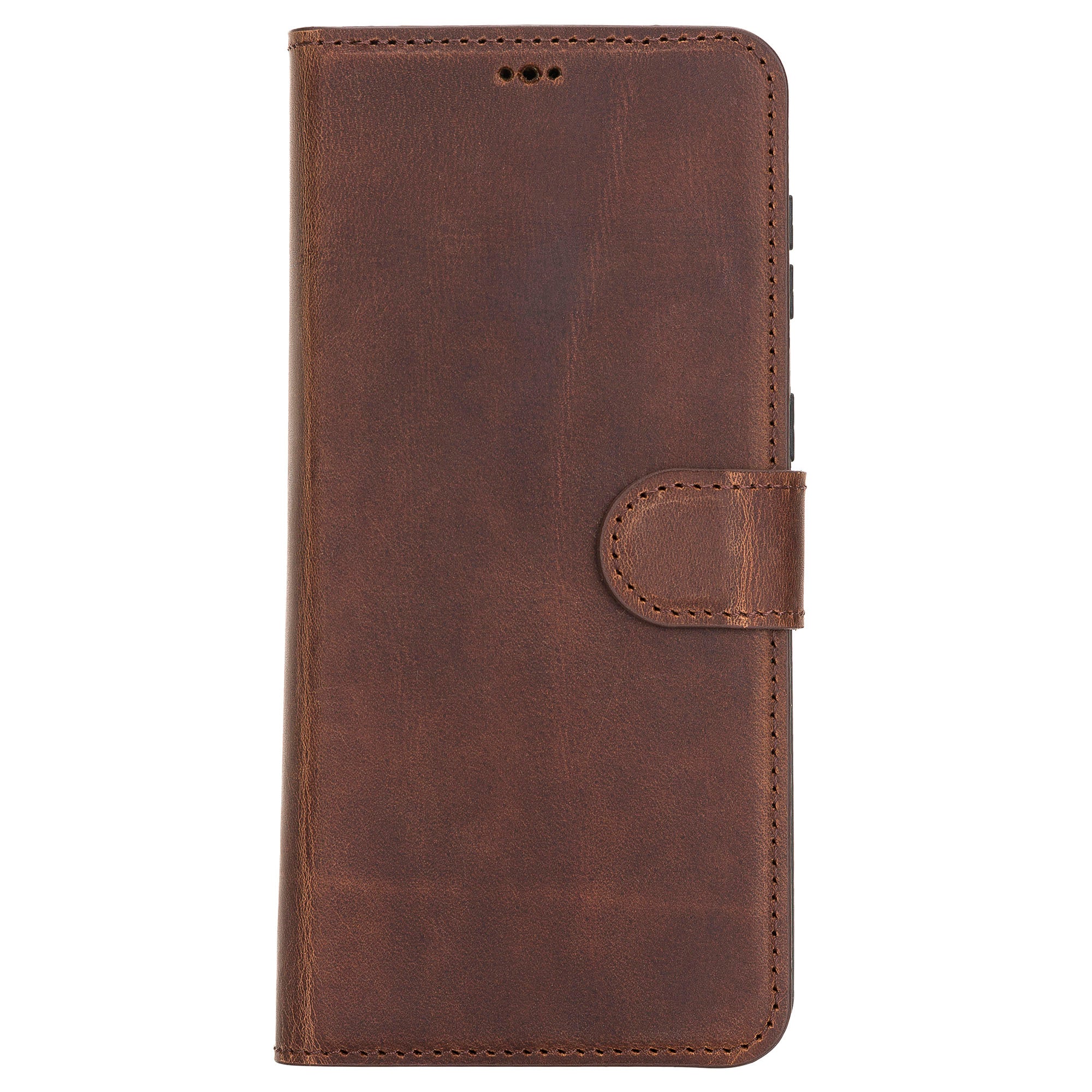 Magic Magnetic Detachable Leather Wallet Case for Samsung Galaxy S21 Plus 5G (6.7") - BROWN - saracleather