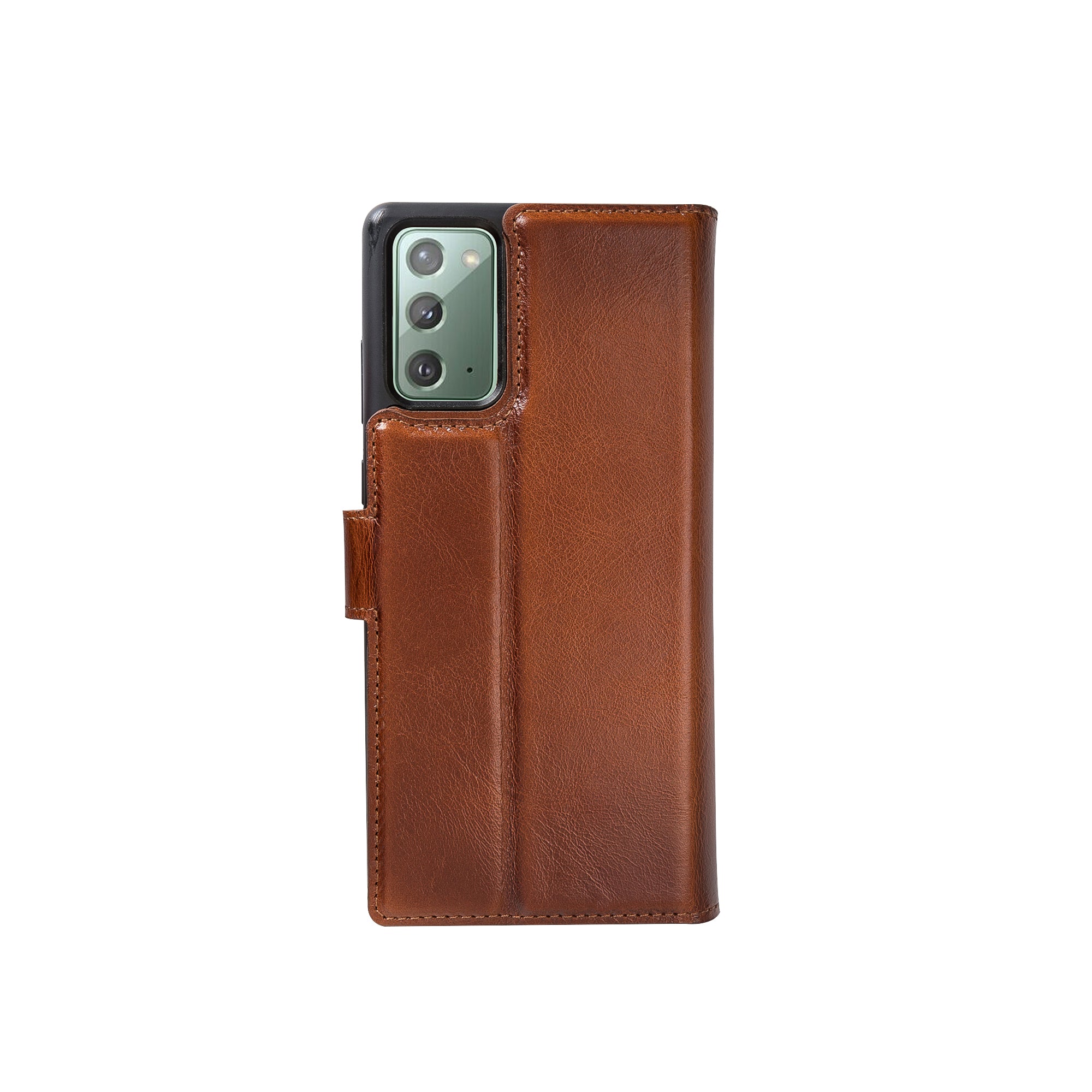 Magic Magnetic Detachable Leather Wallet Case for Samsung Galaxy Note 20 / Note 20 5G (6.7") - EFFECT BROWN - saracleather