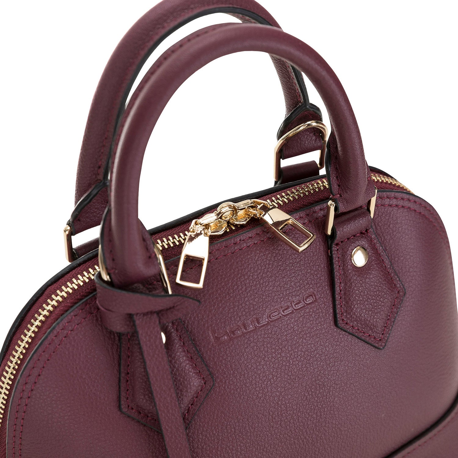 Daisy Women's Leather Handbags - BORDEAUX - saracleather