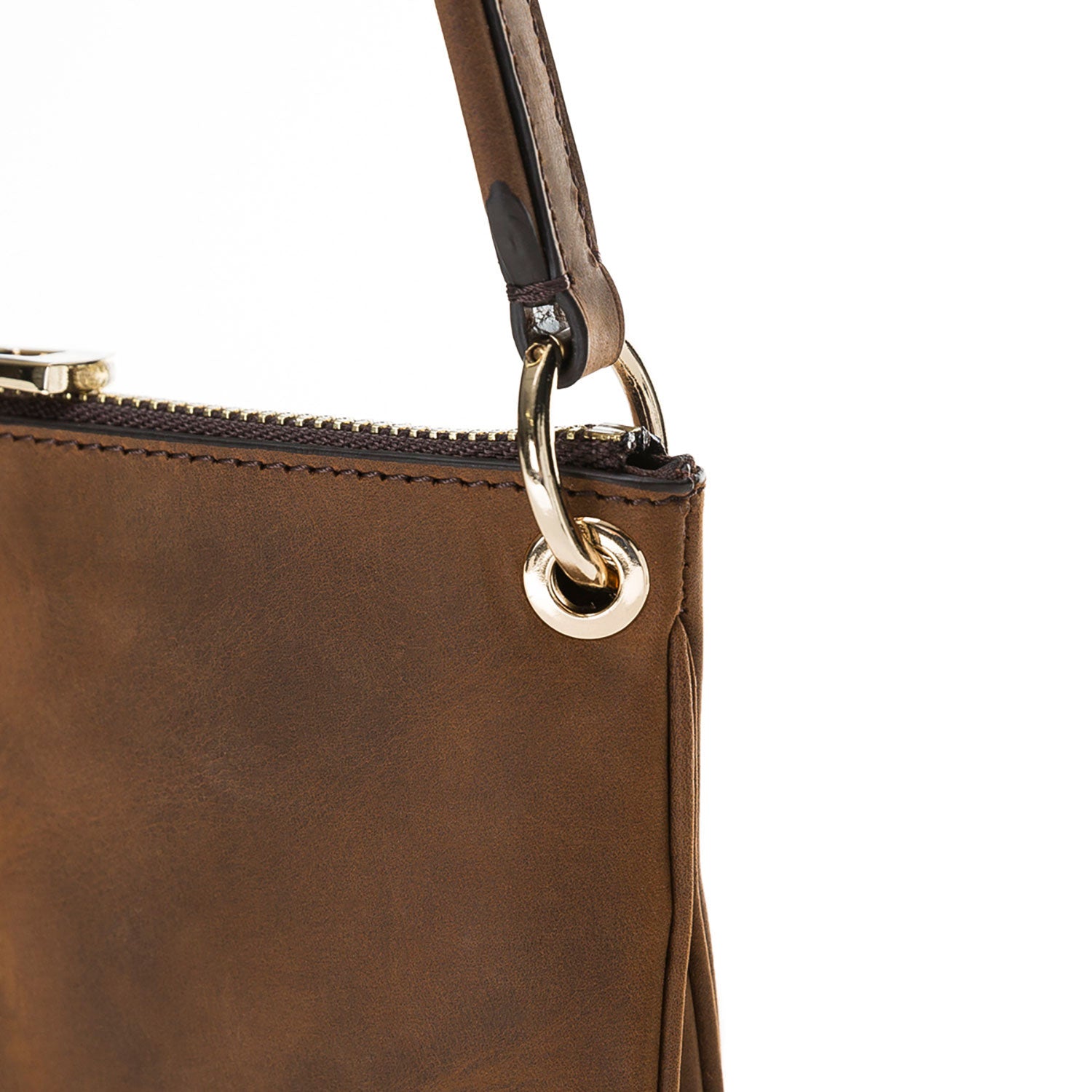 Jane Leather Handbag - BROWN - saracleather