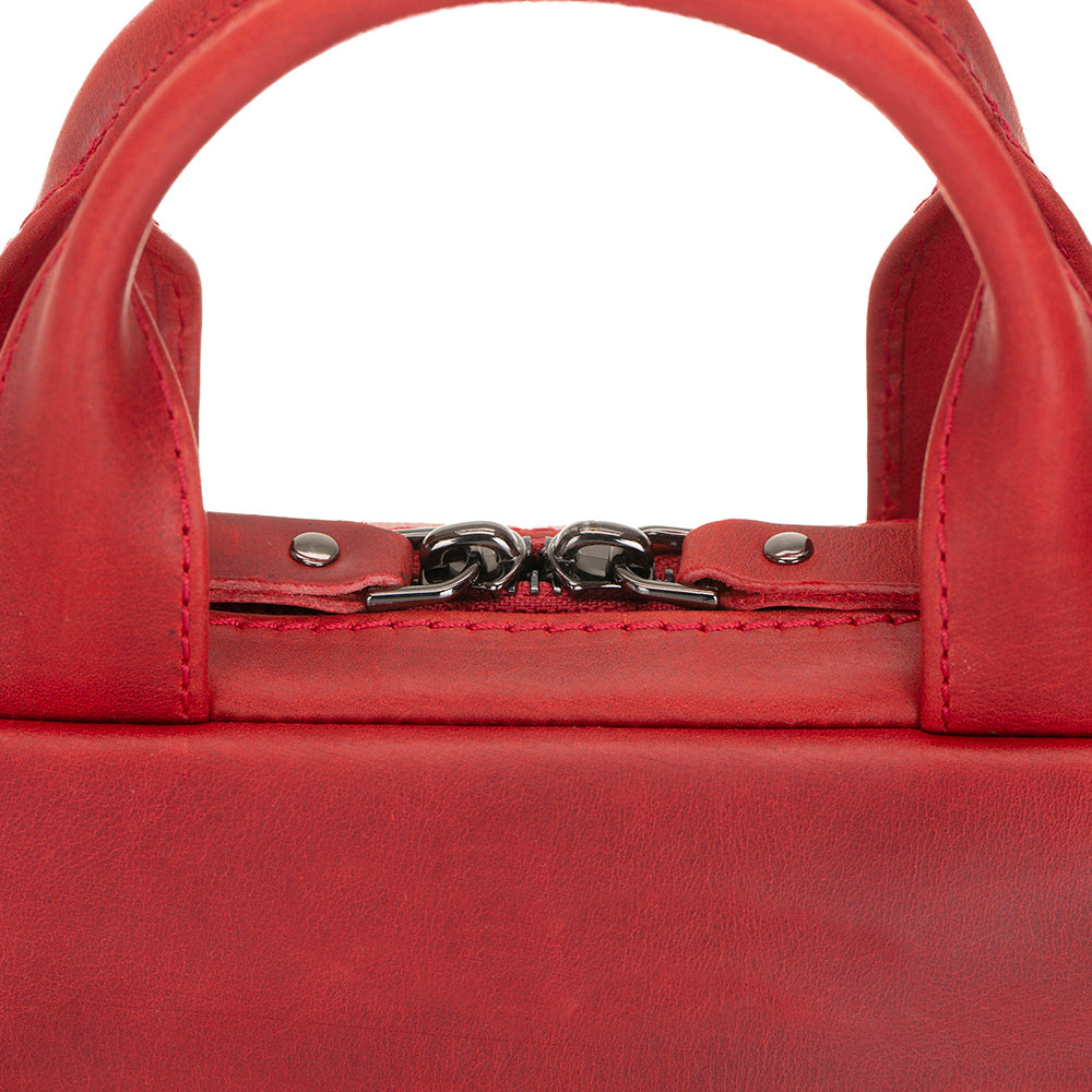 Apollo Leather Laptop Bag 13 Inch - RED - saracleather