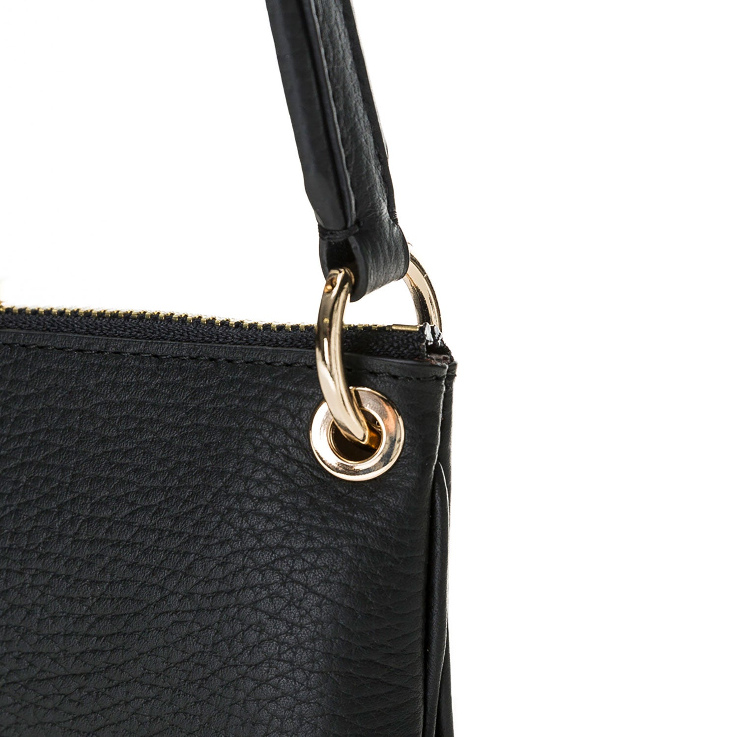 Jane Leather Handbag - FLOATER BLACK - saracleather