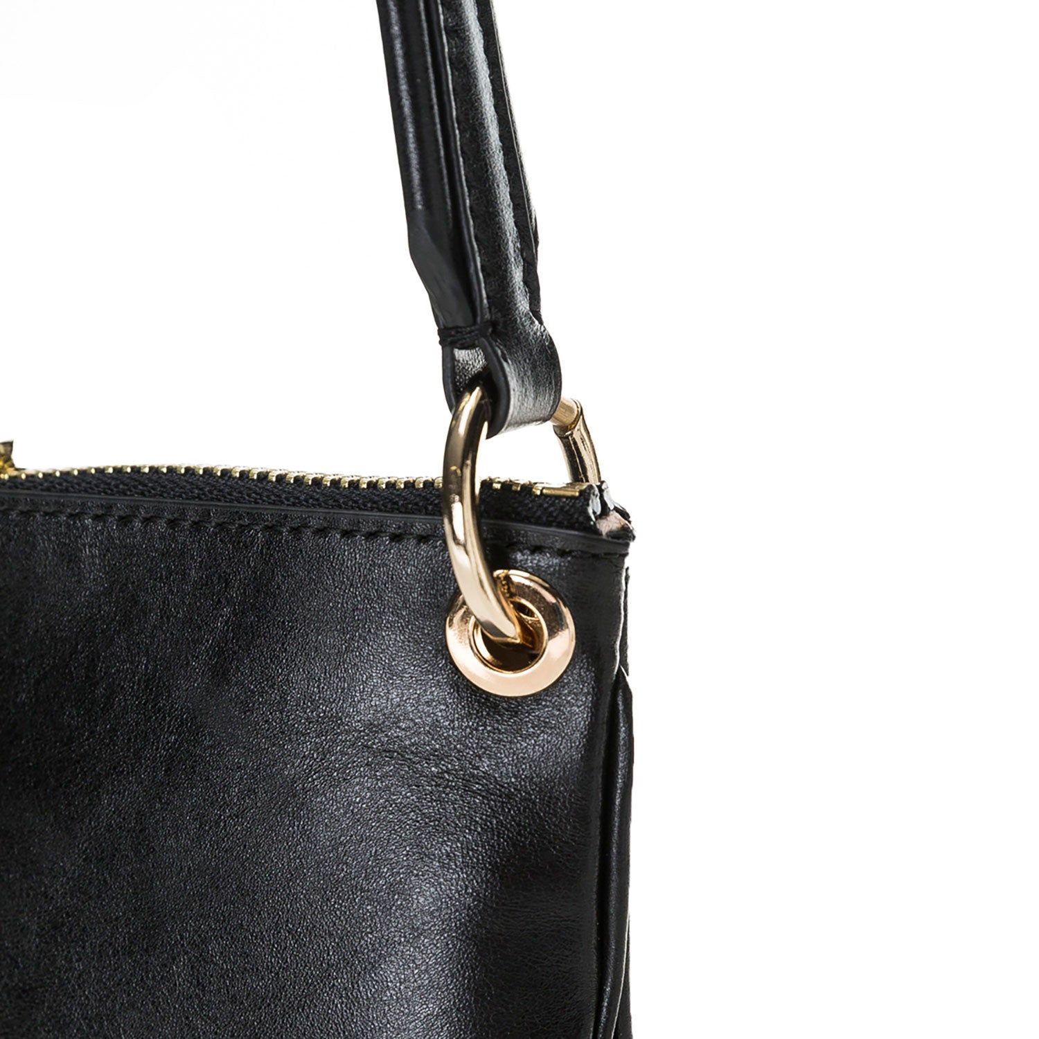 Jane Leather Handbag - BLACK - saracleather